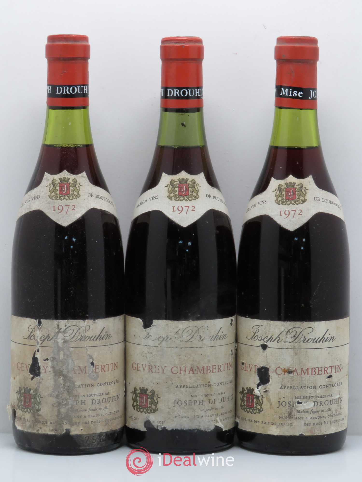 Gevrey-Chambertin Joseph Drouhin 1972 - Lot de 5 bouteilles - 1