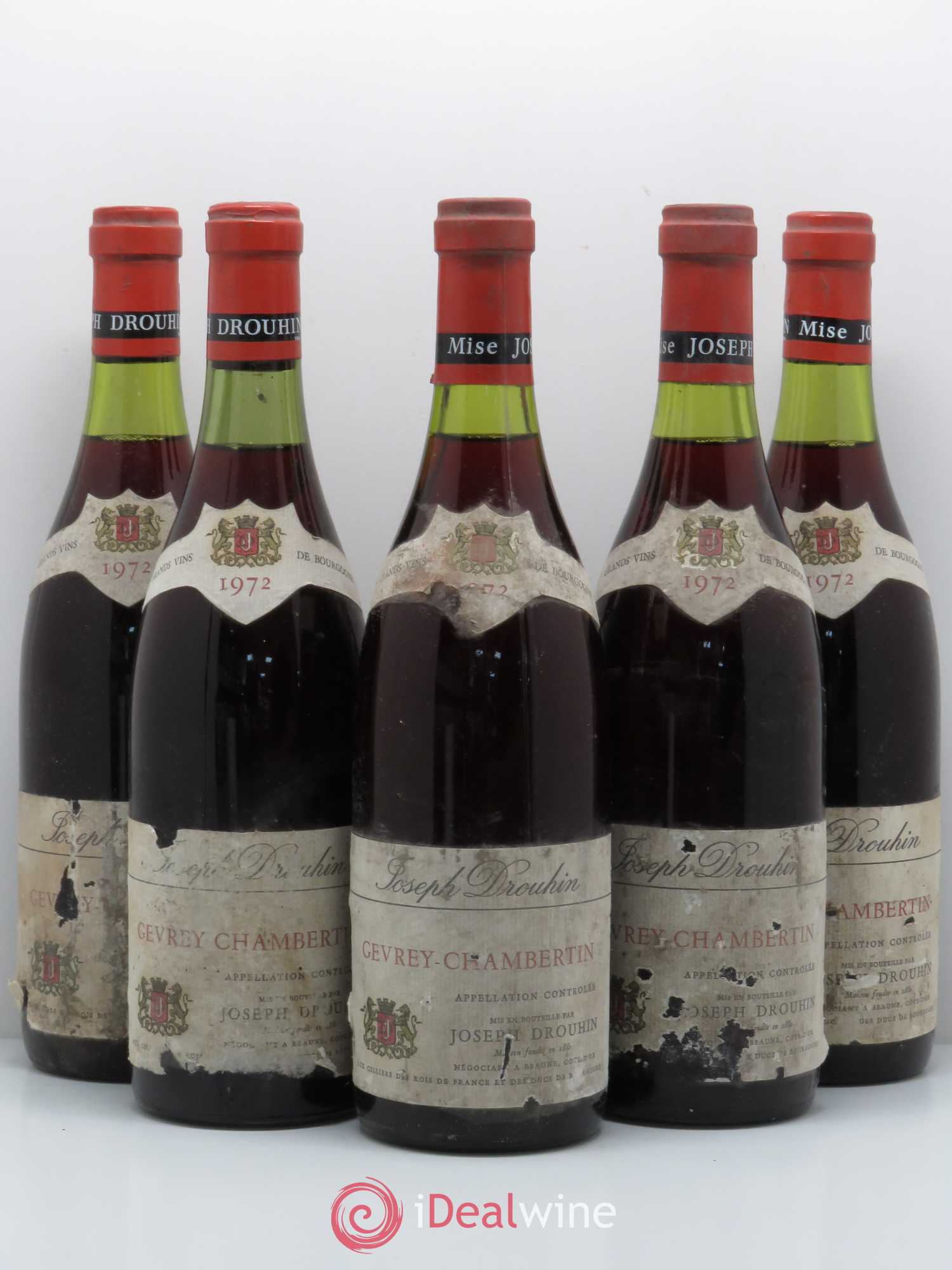 Gevrey-Chambertin Joseph Drouhin 1972 - Lot de 5 bouteilles - 0