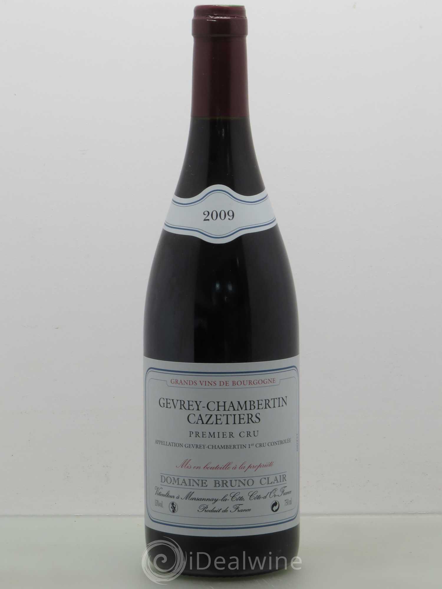 Gevrey-Chambertin 1er Cru Les Cazetiers Bruno Clair (Domaine) 2009 - Lot de 1 bouteille - 0