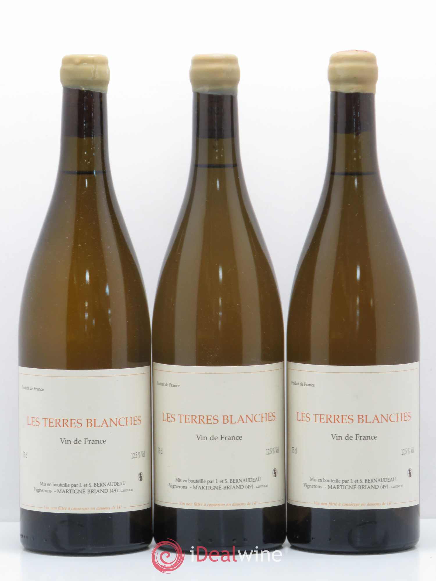 Vin de France Les Terres Blanches Stéphane Bernaudeau 2012 - Lot de 3 bouteilles - 0