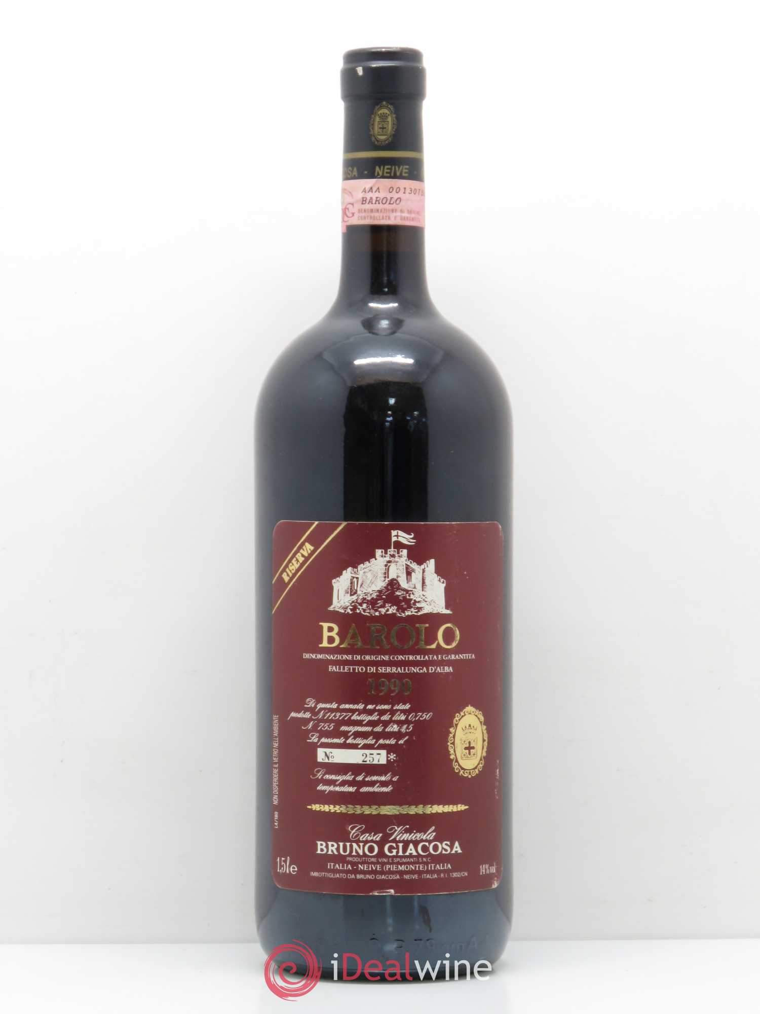 Barolo DOCG Riserva Bruno Giacosa 1990 - Lot de 1 magnum - 0