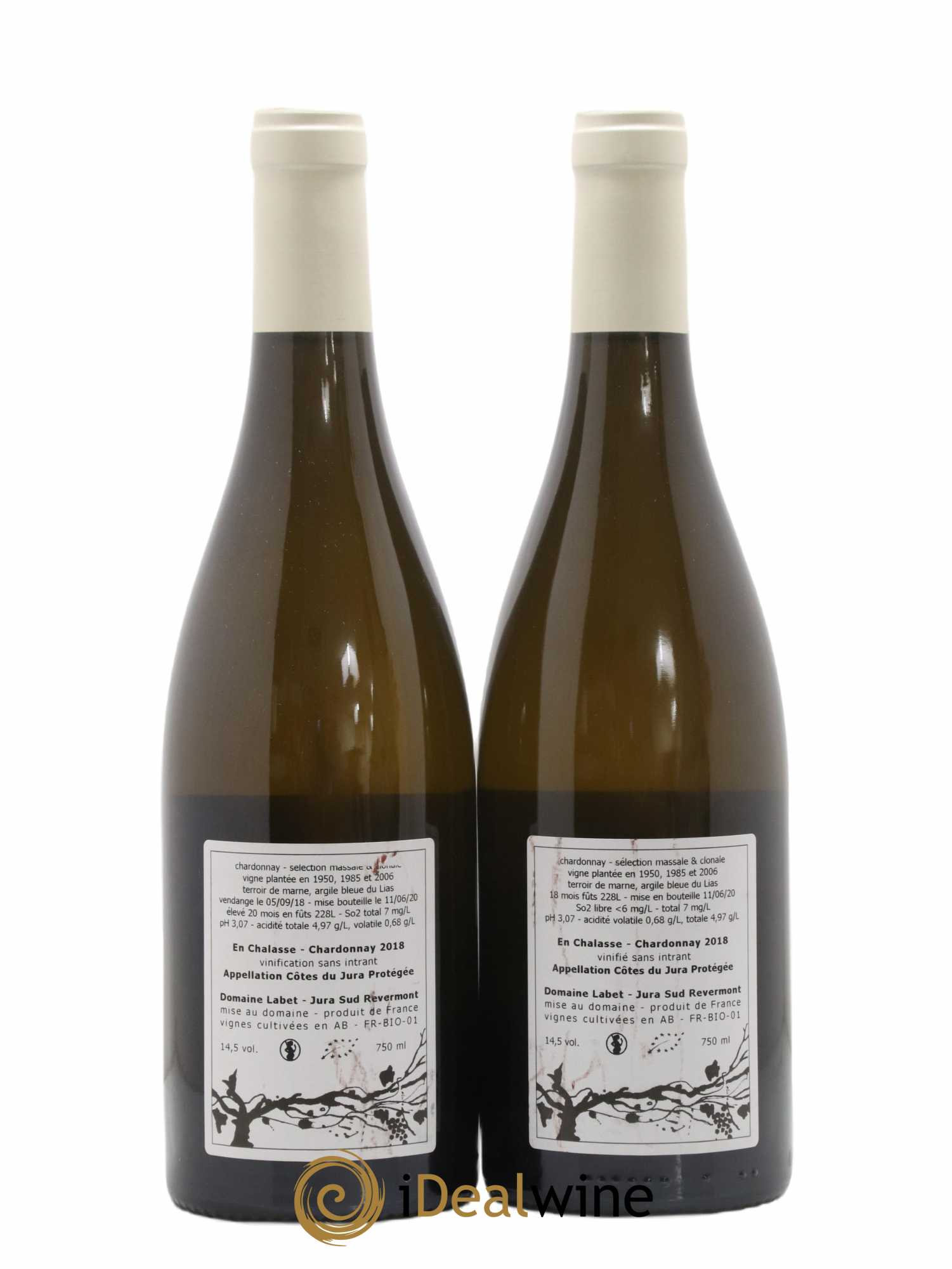 Côtes du Jura Chardonnay En Chalasse Romain - Julien  - Charline Labet 2018 - Lot de 2 bouteilles - 1