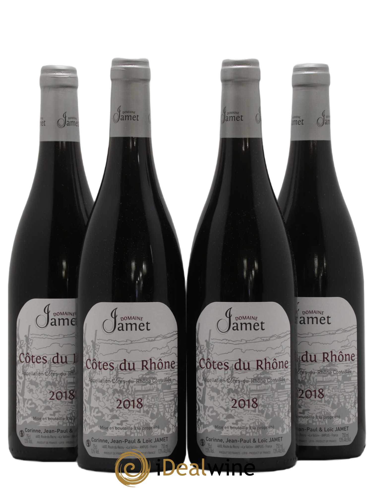 Côtes du Rhône Jamet (Domaine) 2018 - Lot of 4 bottles - 0