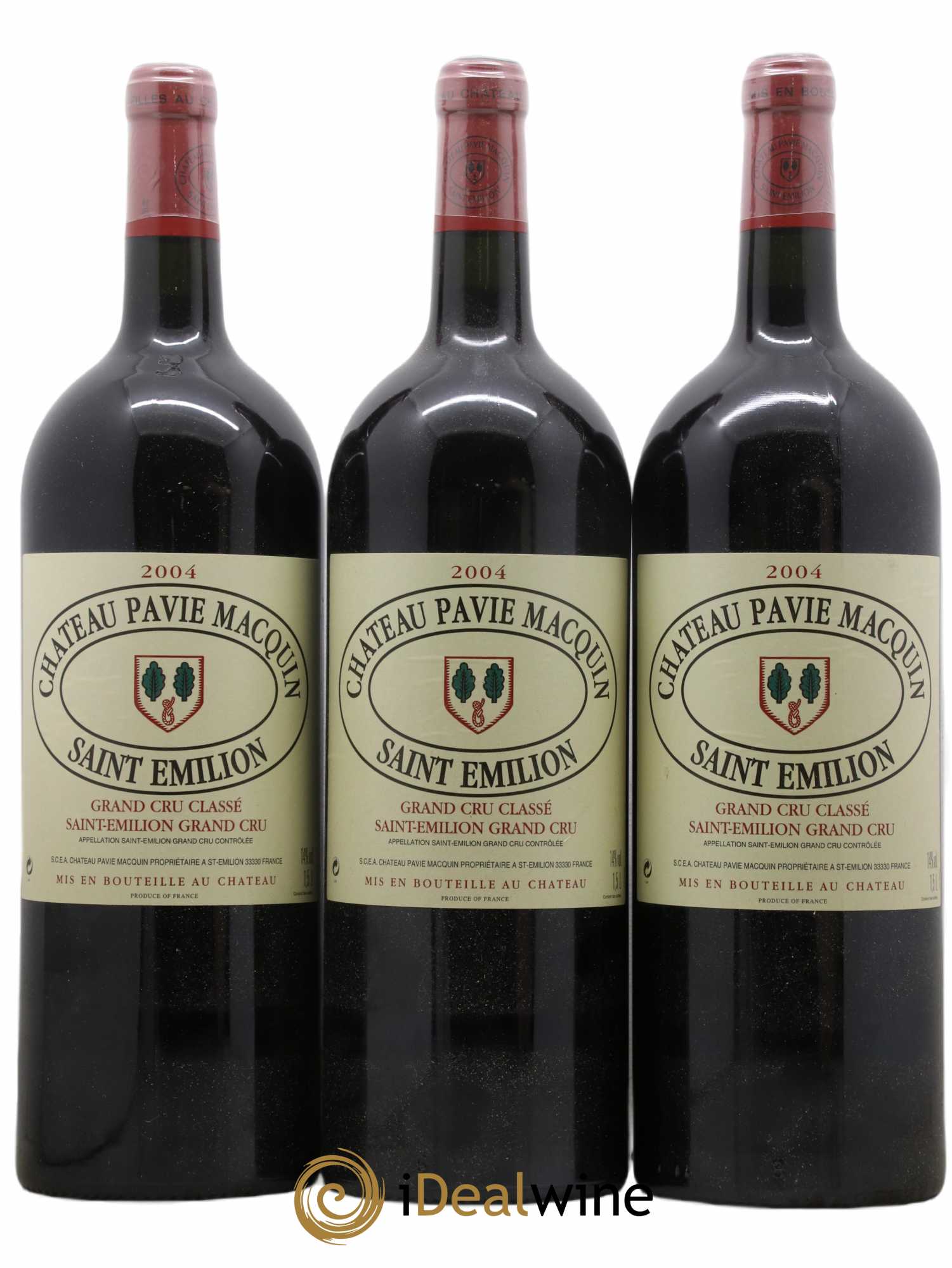 Château Pavie Macquin 1er Grand Cru Classé B 2004 - Lot de 3 magnums - 0