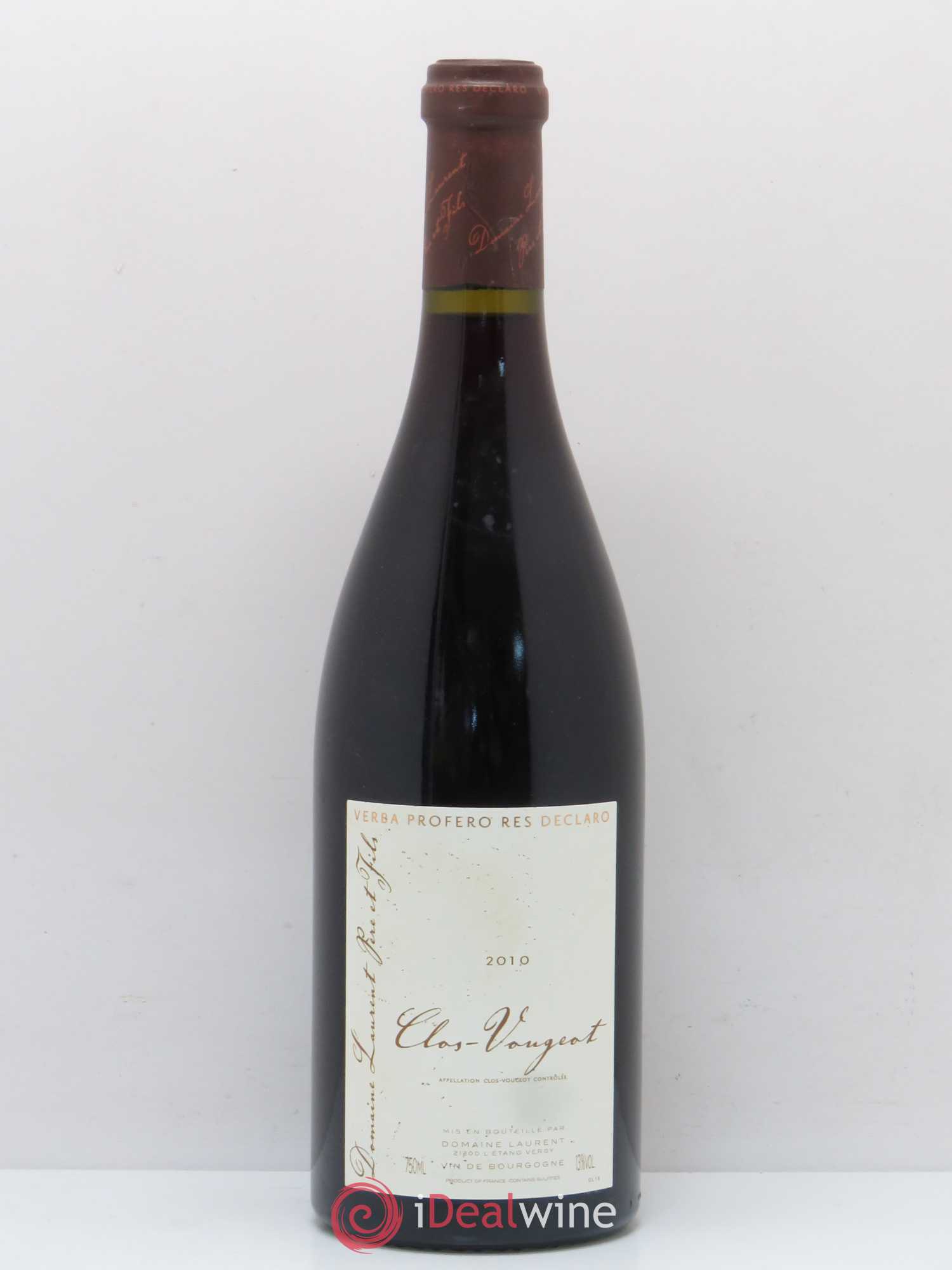 Clos de Vougeot Grand Cru Domaine Laurent père et fils 2010 - Lot de 1 bouteille - 0