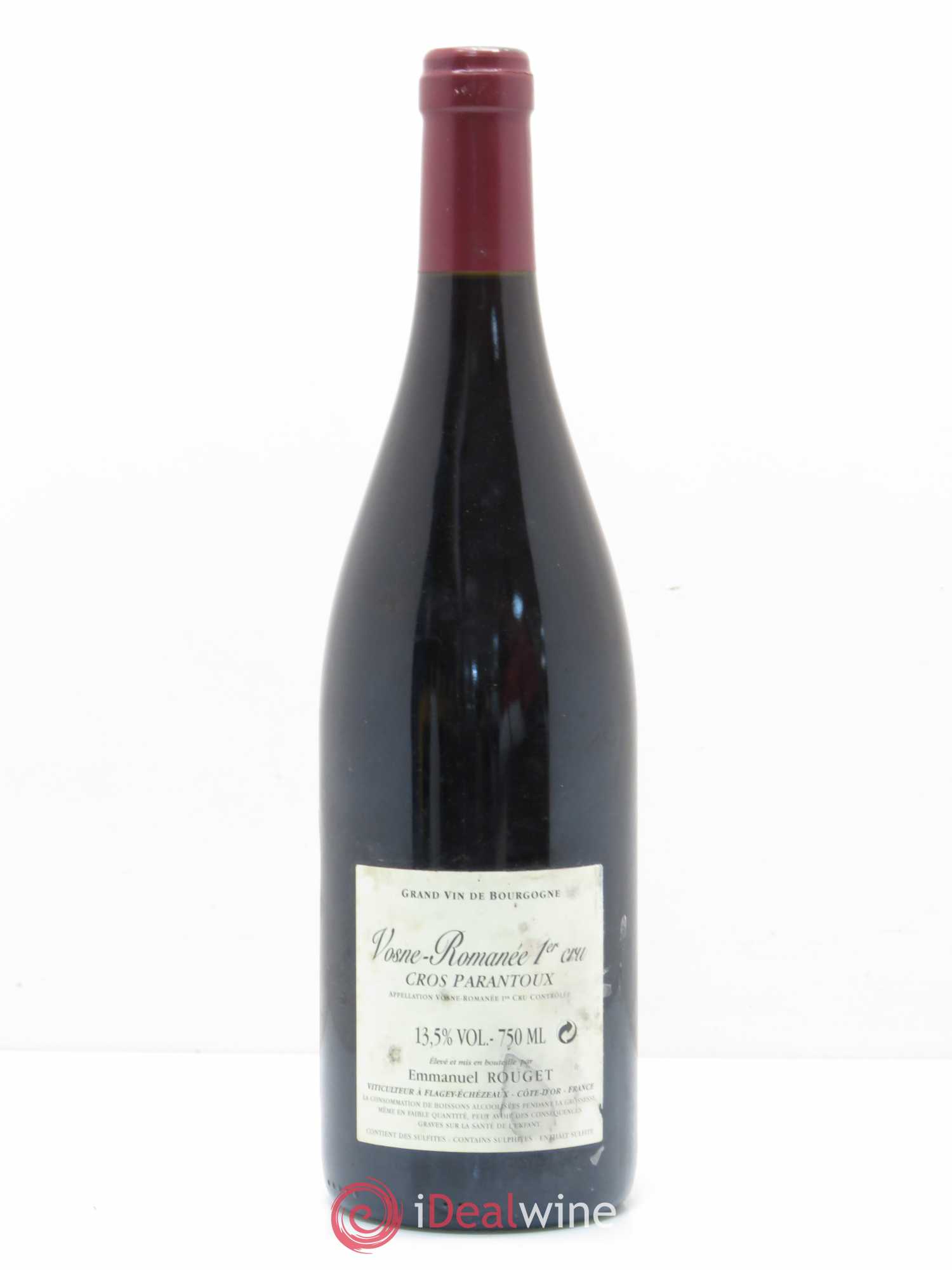 Vosne-Romanée 1er Cru Cros Parantoux Emmanuel Rouget 2008 - Lot de 1 bouteille - 1