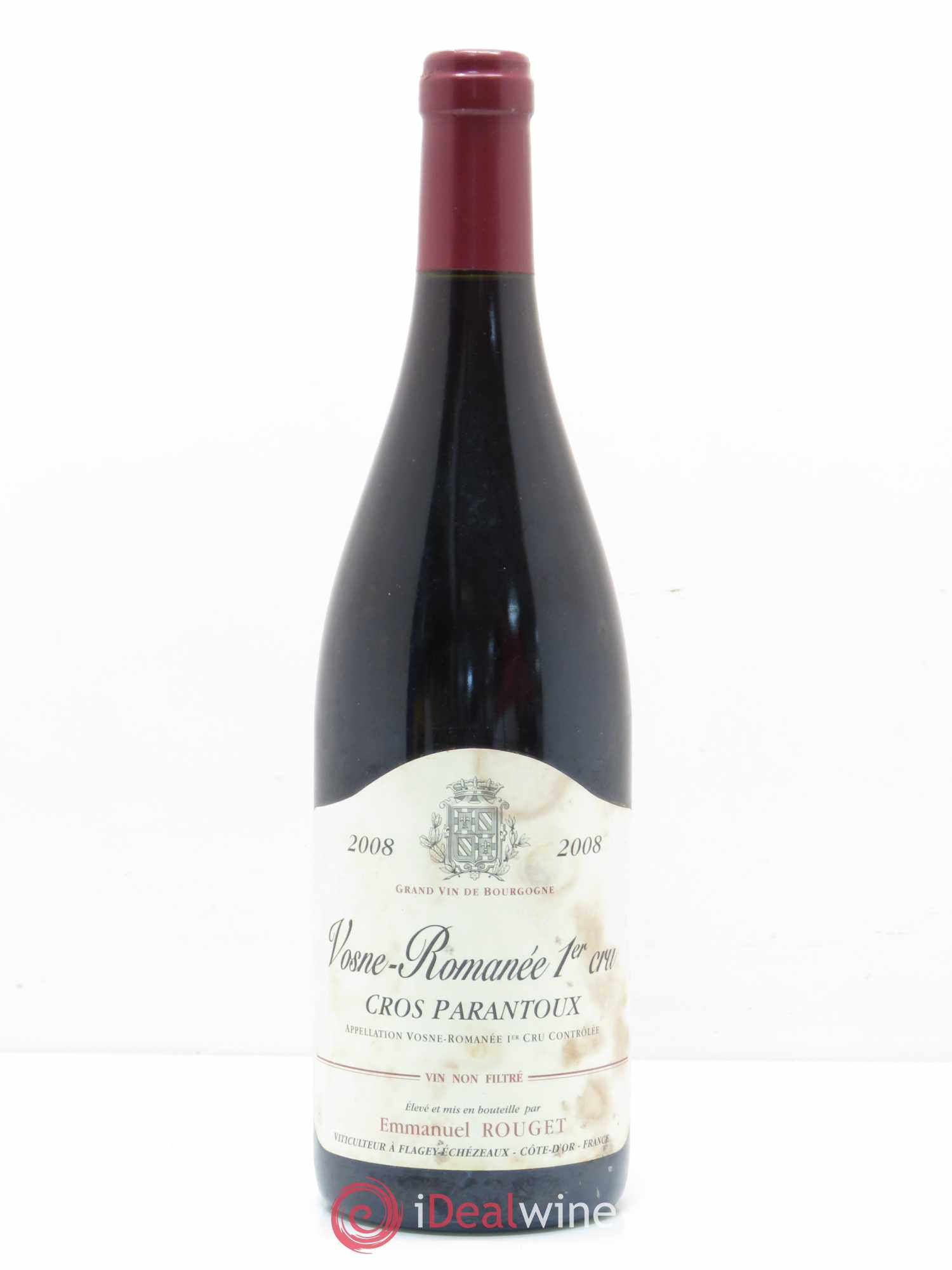 Vosne-Romanée 1er Cru Cros Parantoux Emmanuel Rouget 2008 - Lot de 1 bouteille - 0