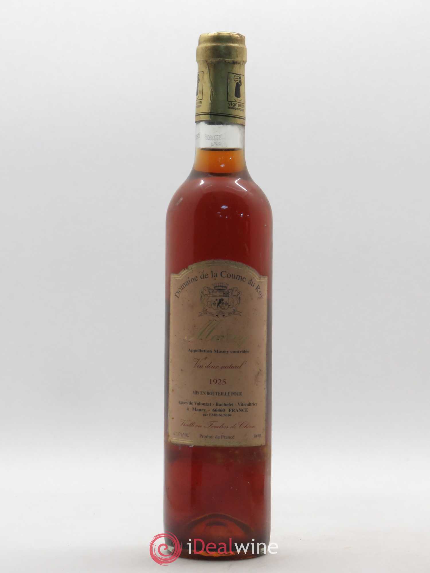 Maury Vin Doux Naturel Domaine De La Coume Du Roy 1925 - Lot de 1 bouteille - 0