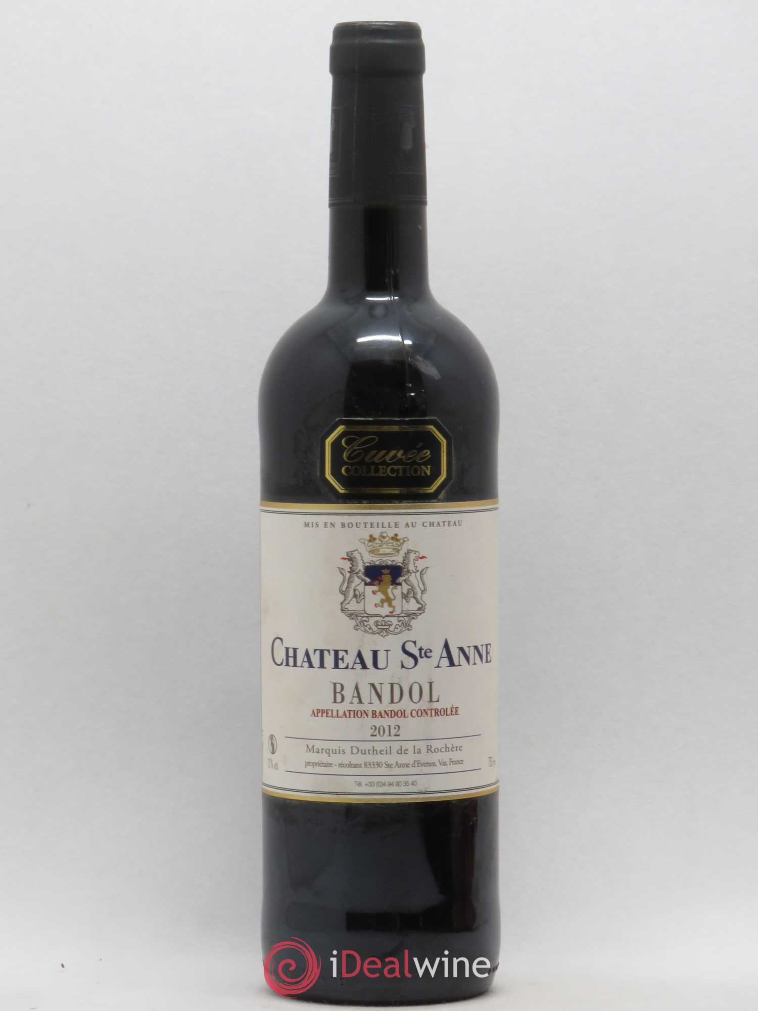 Bandol Cuvée Collection Château Sainte-Anne (sans prix de réserve) 2012 - Lot de 1 bouteille - 0