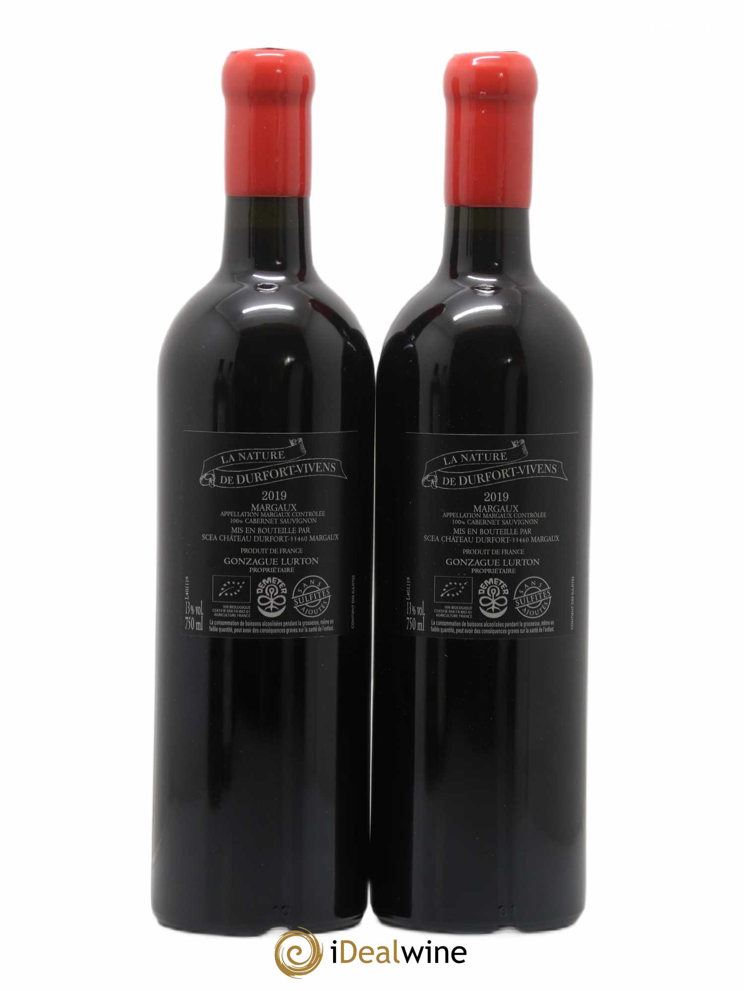 Bordeaux Margaux La Nature De Durfort Vivens Château Durfort Vivens 2019 - Lot de 2 bouteilles - 1