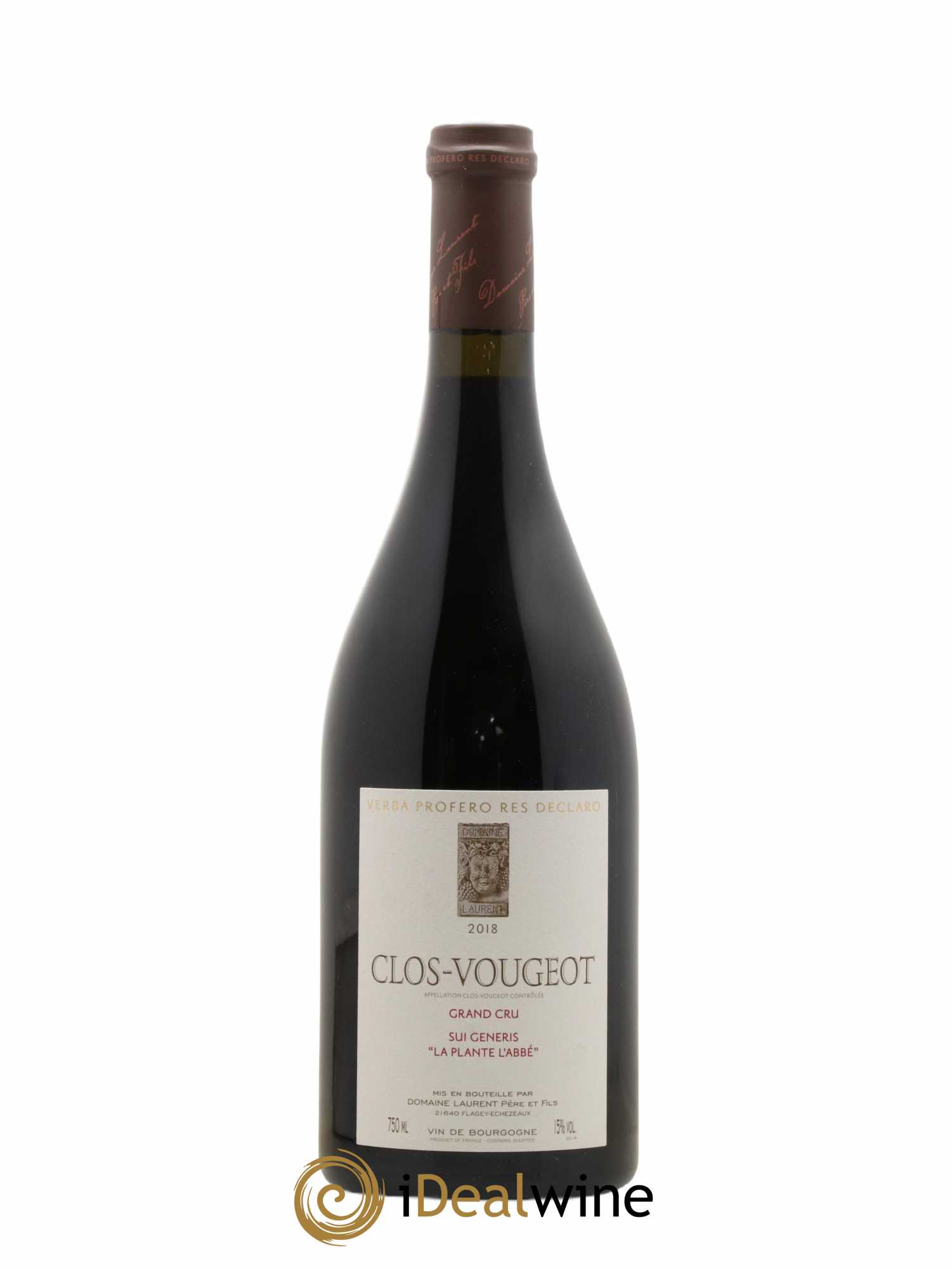 Clos de Vougeot Grand Cru Sui Generis La Plante l'Abbée Laurent Père et Fils (Domaine) Sui Generis (sans prix de réserve) 2018 - Lot de 1 bouteille - 0