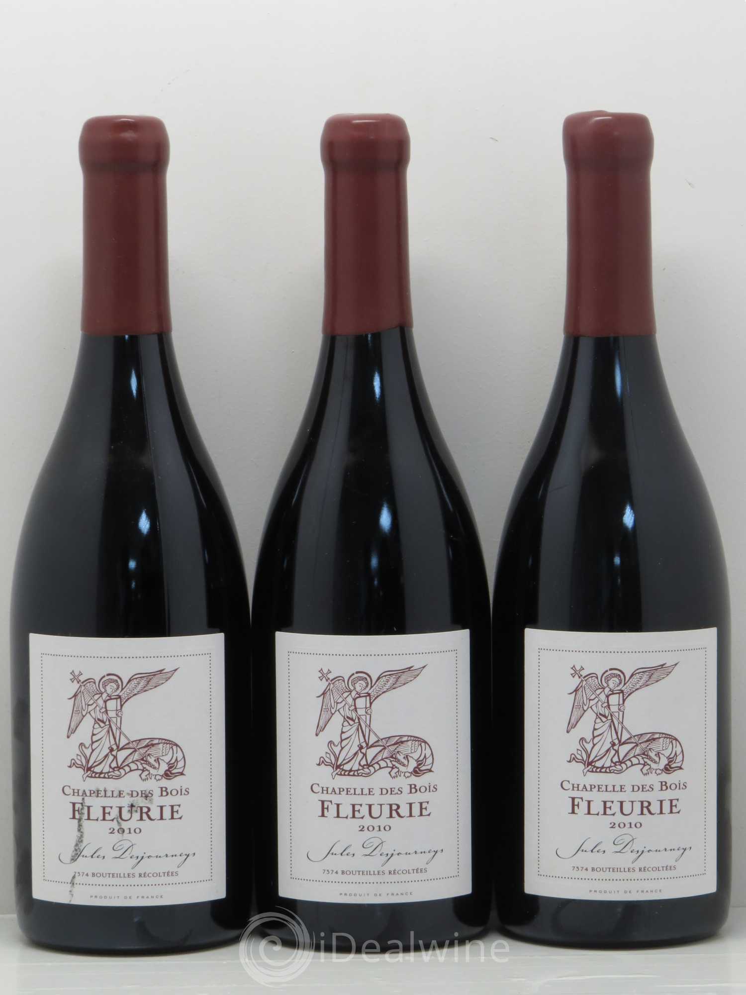 Fleurie La Chapelle des Bois Domaine Jules Desjourneys 2010 - Lot de 3 bouteilles - 0