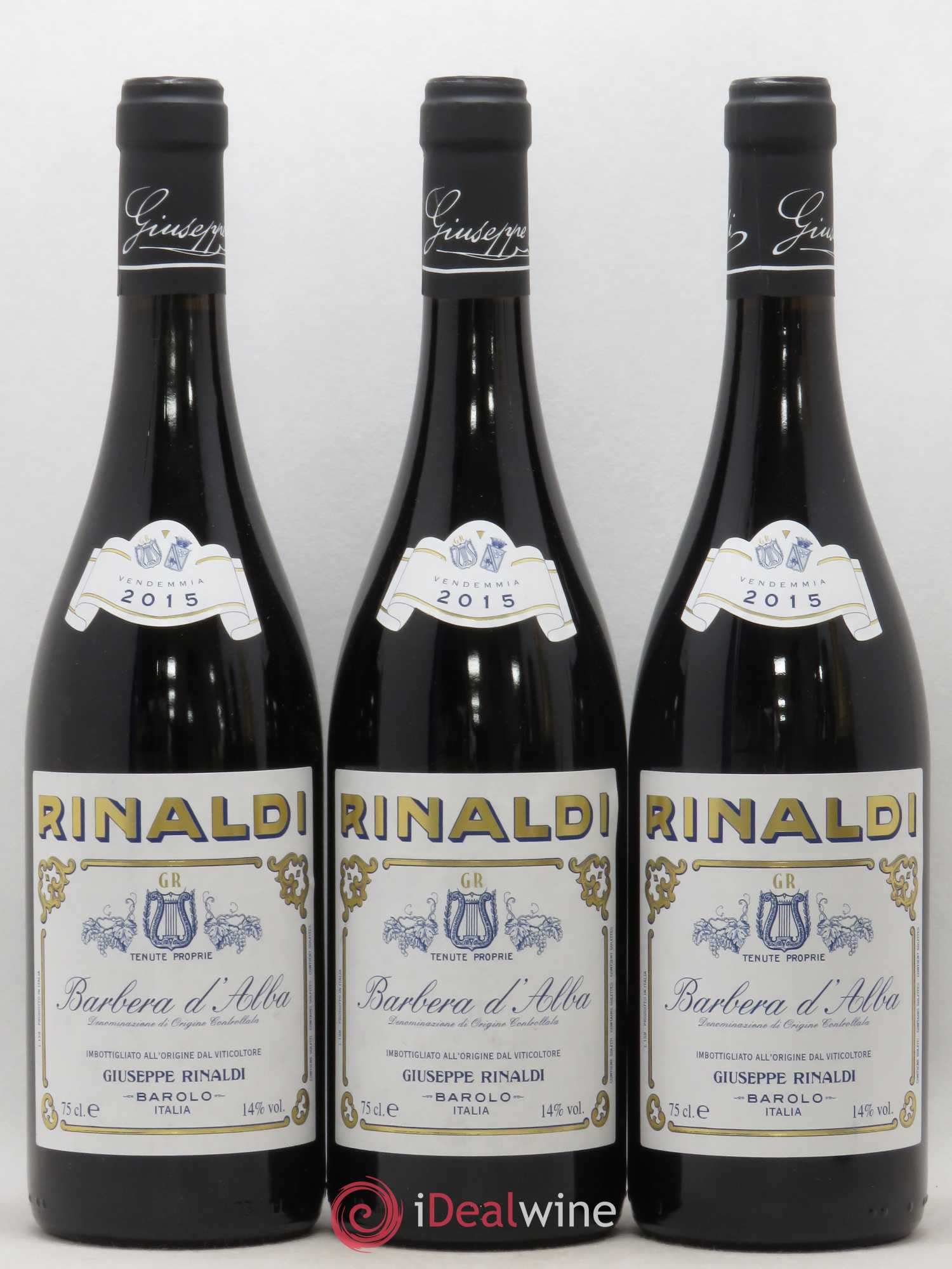 Barbera d'Alba Giuseppe Rinaldi 2015 - Lot de 3 bouteilles - 0