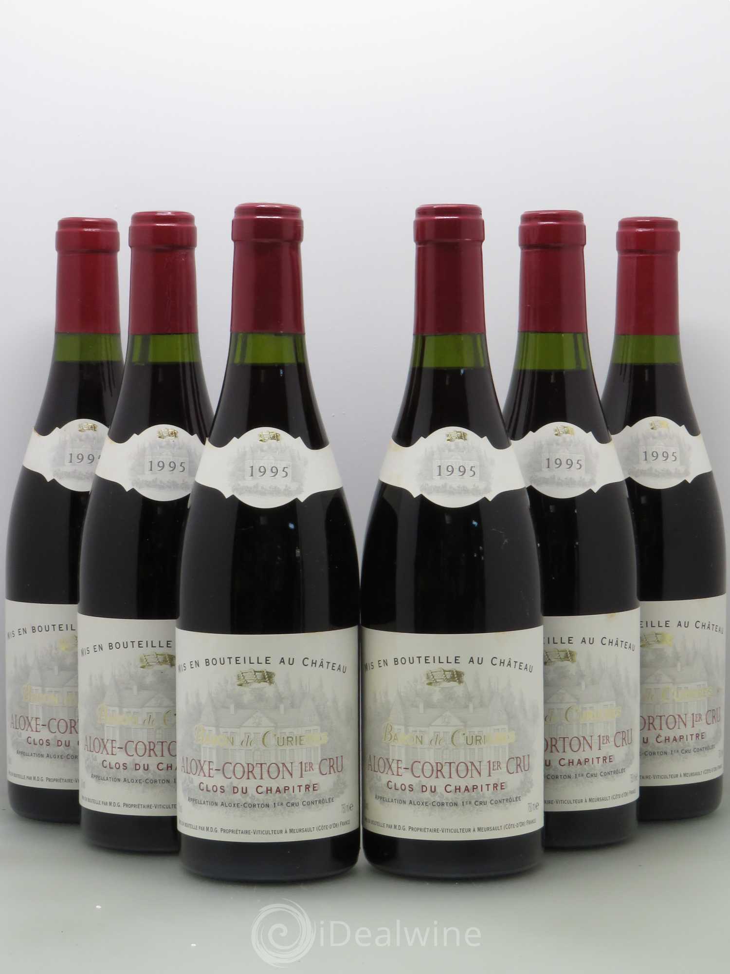 Aloxe-Corton 1er Cru Clos Du Chapitre Barons De Curieres 1995 - Lot de 6 bouteilles - 0