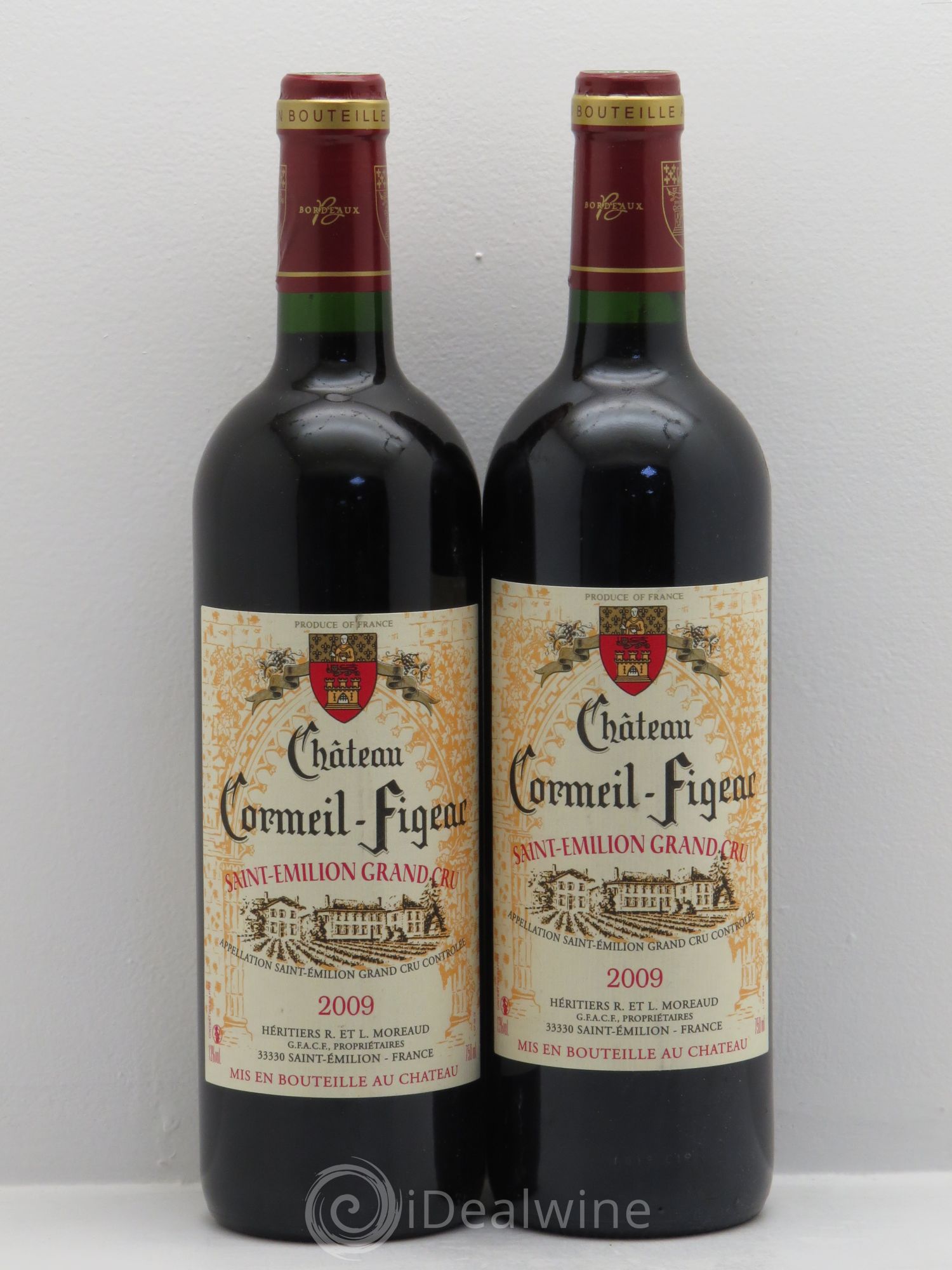 Château Cormeil Figeac 2009 - Lot of 2 bottles - 0