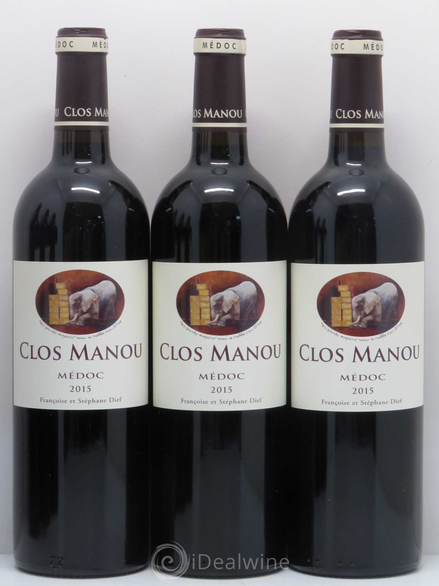 Clos Manou 2015 - Lot of 6 bottles - 1