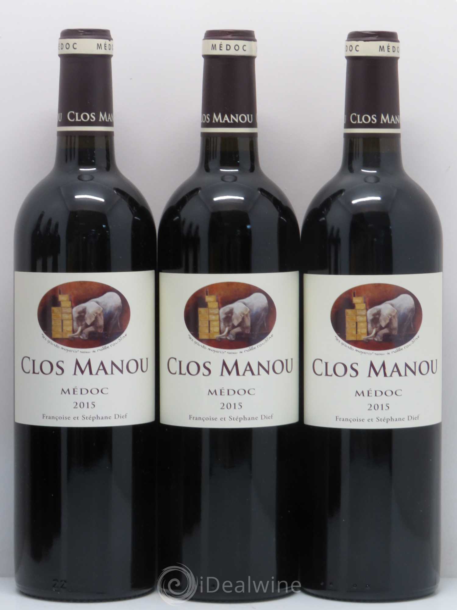 Clos Manou 2015 - Lot of 6 bottles - 2