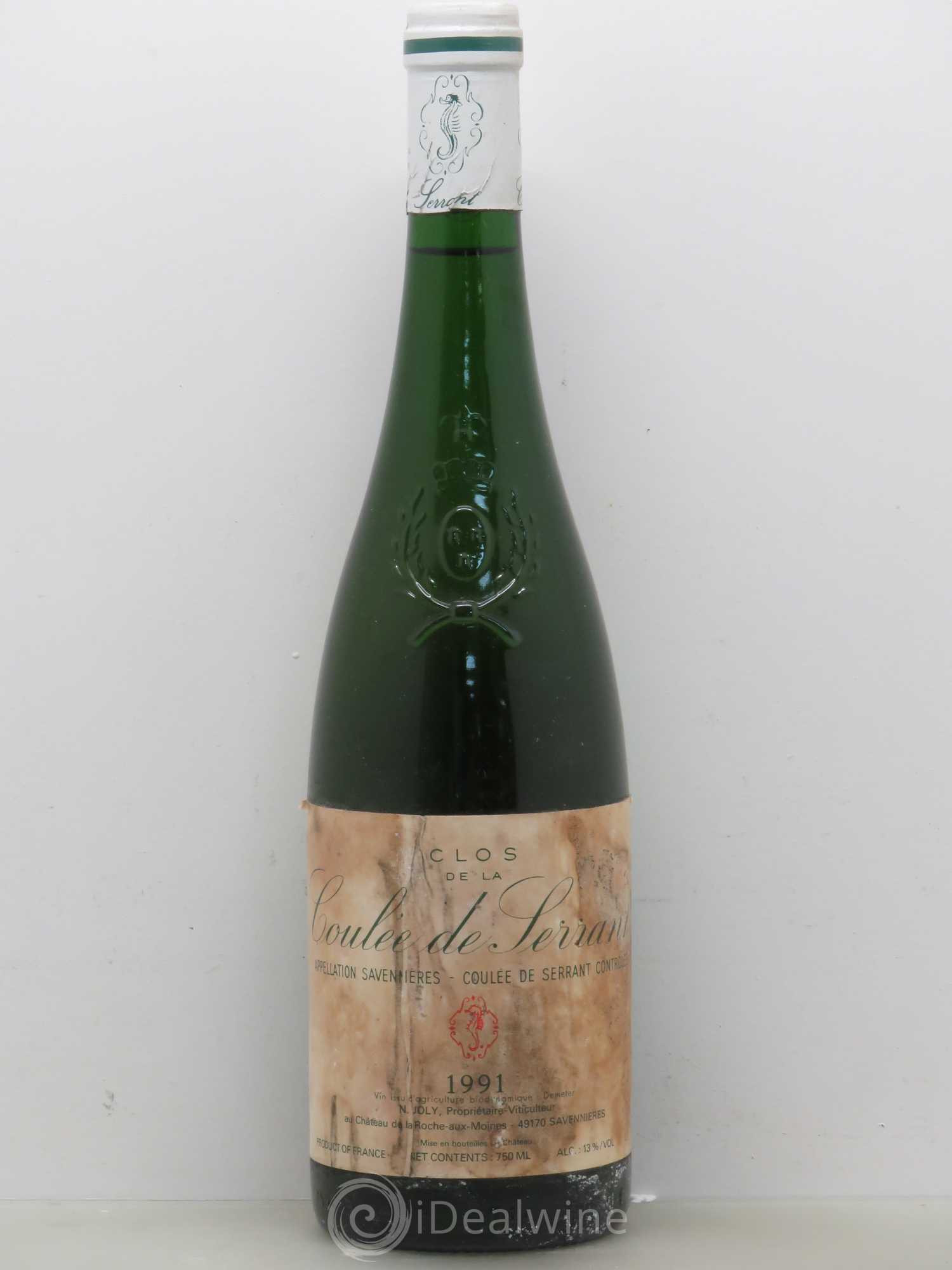 Savennières Clos de la Coulée de Serrant Vignobles de la Coulée de Serrant - Nicolas Joly 1991 - Lot de 1 bouteille - 0