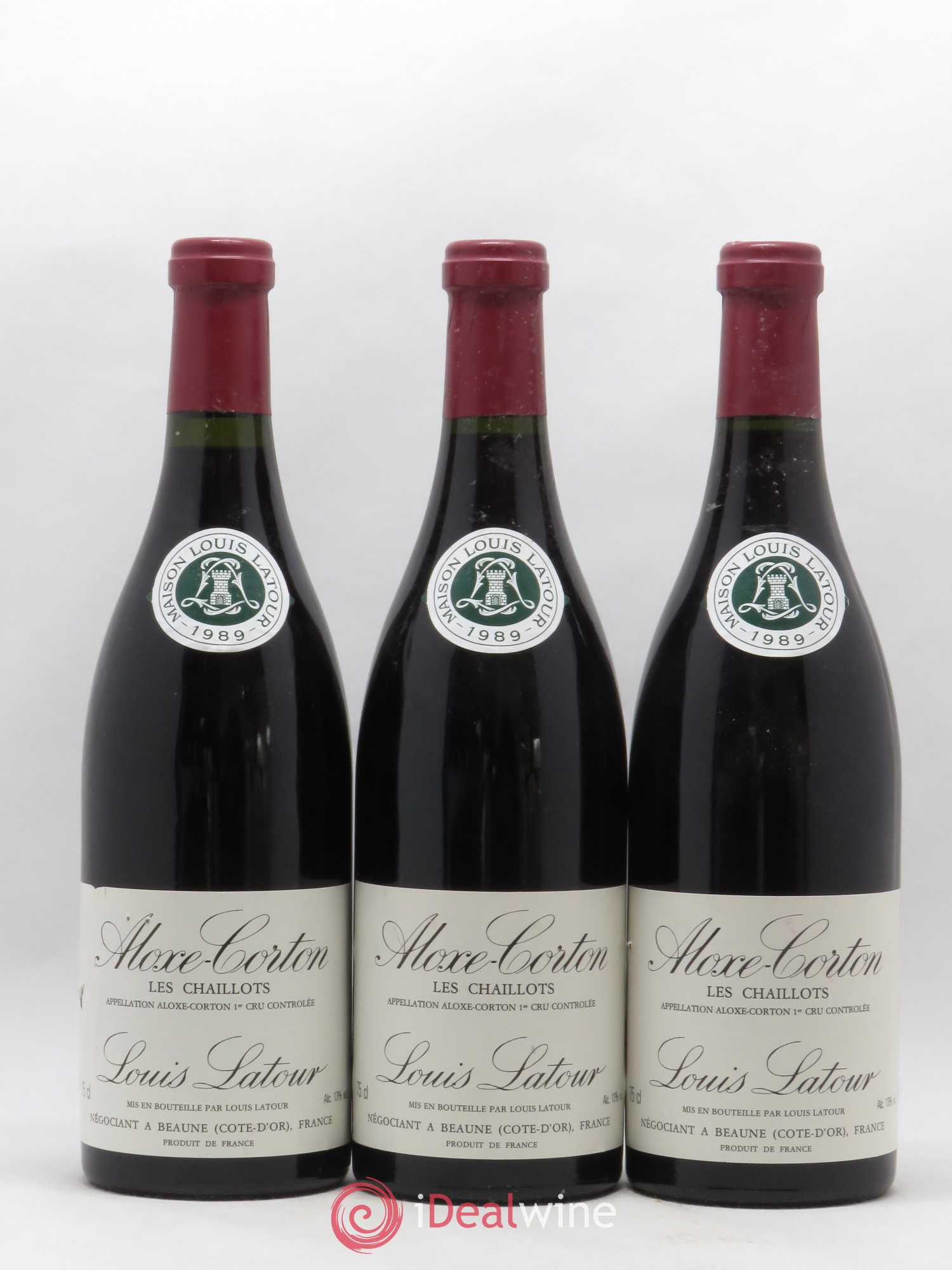 Aloxe-Corton 1er Cru Les Chaillots Louis Latour 1989 - Lot de 3 bouteilles - 0