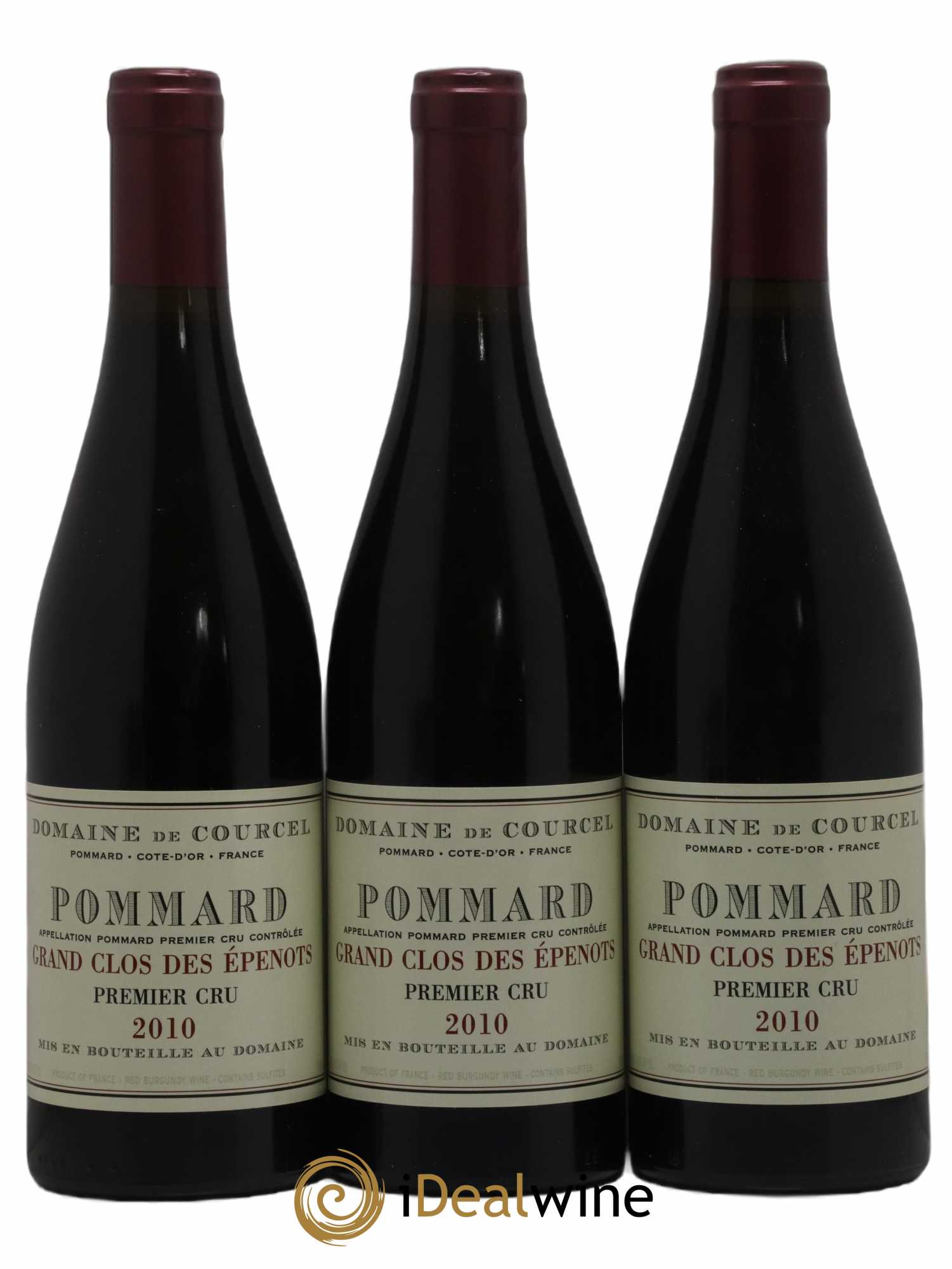 Pommard 1er Cru Grand Clos des Epenots de Courcel (Domaine) 2010 - Lotto di 3 bottiglie - 0