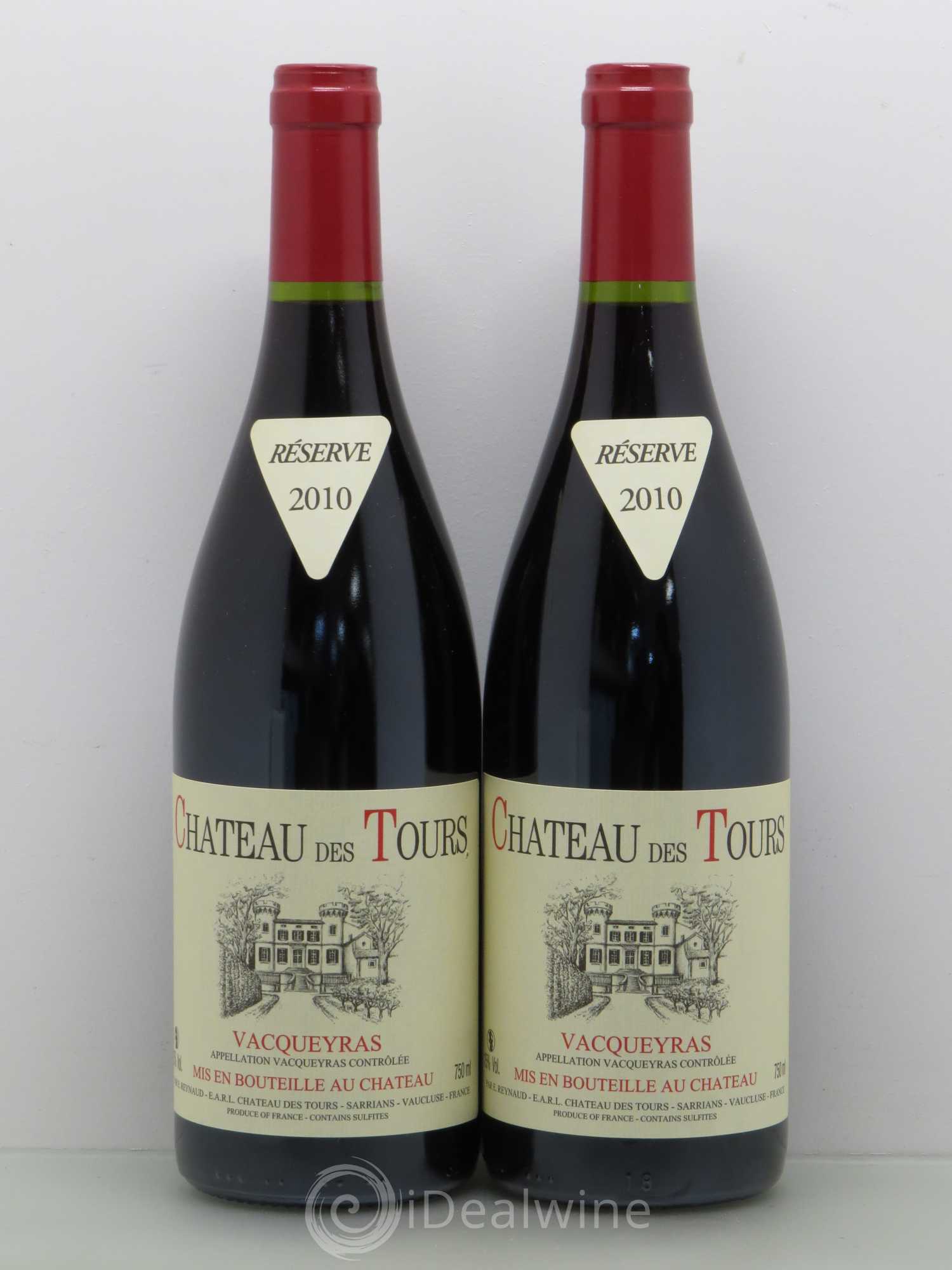 Vacqueyras Château des Tours Emmanuel Reynaud 2010 - Lot de 2 bouteilles - 0