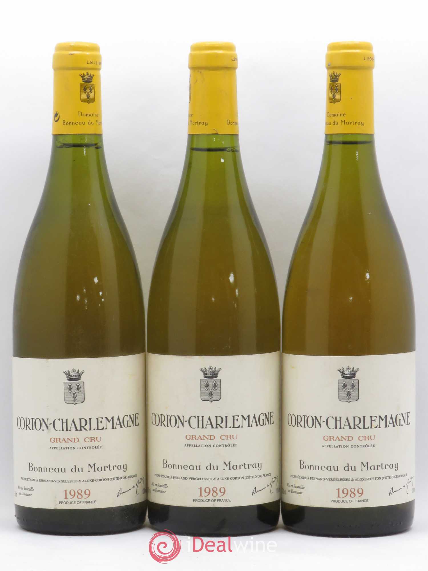 Corton-Charlemagne Grand Cru Bonneau du Martray (Domaine) 1989 - Lot de 3 bouteilles - 0