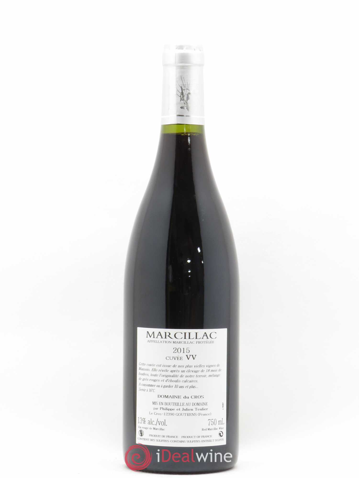 Marcillac Vieilles vignes Domaine du Cros (sans prix de réserve) 2015 - Lot de 1 bouteille - 1