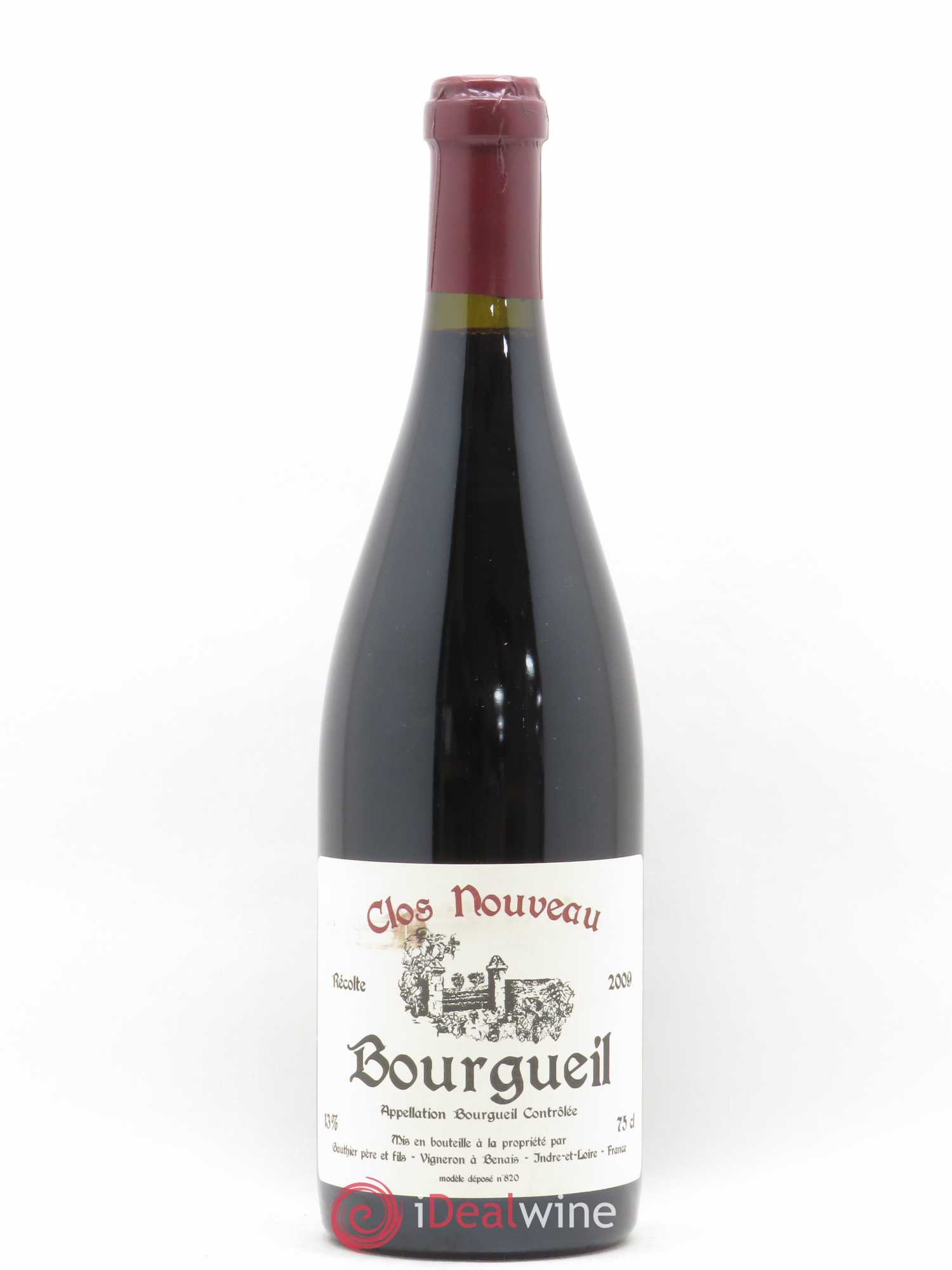 Bourgueil Clos Nouveau Domaine du Bel Air 2009 - Lot de 1 bouteille - 0