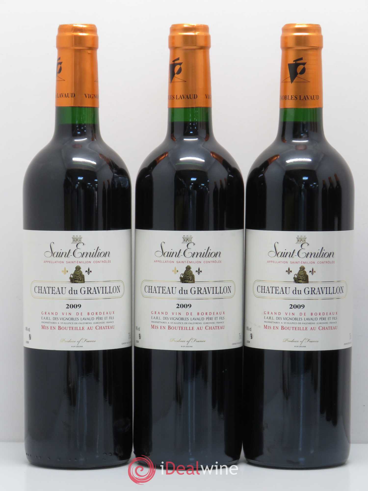 Saint-Émilion Château du Gravillon 2009 - Lot de 6 bouteilles - 1