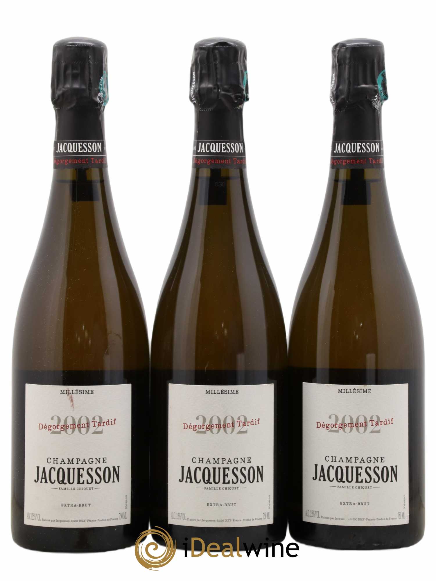 Avize DT (Dégorgement Tardif) Jacquesson 2002 - Lot de 3 bouteilles - 0