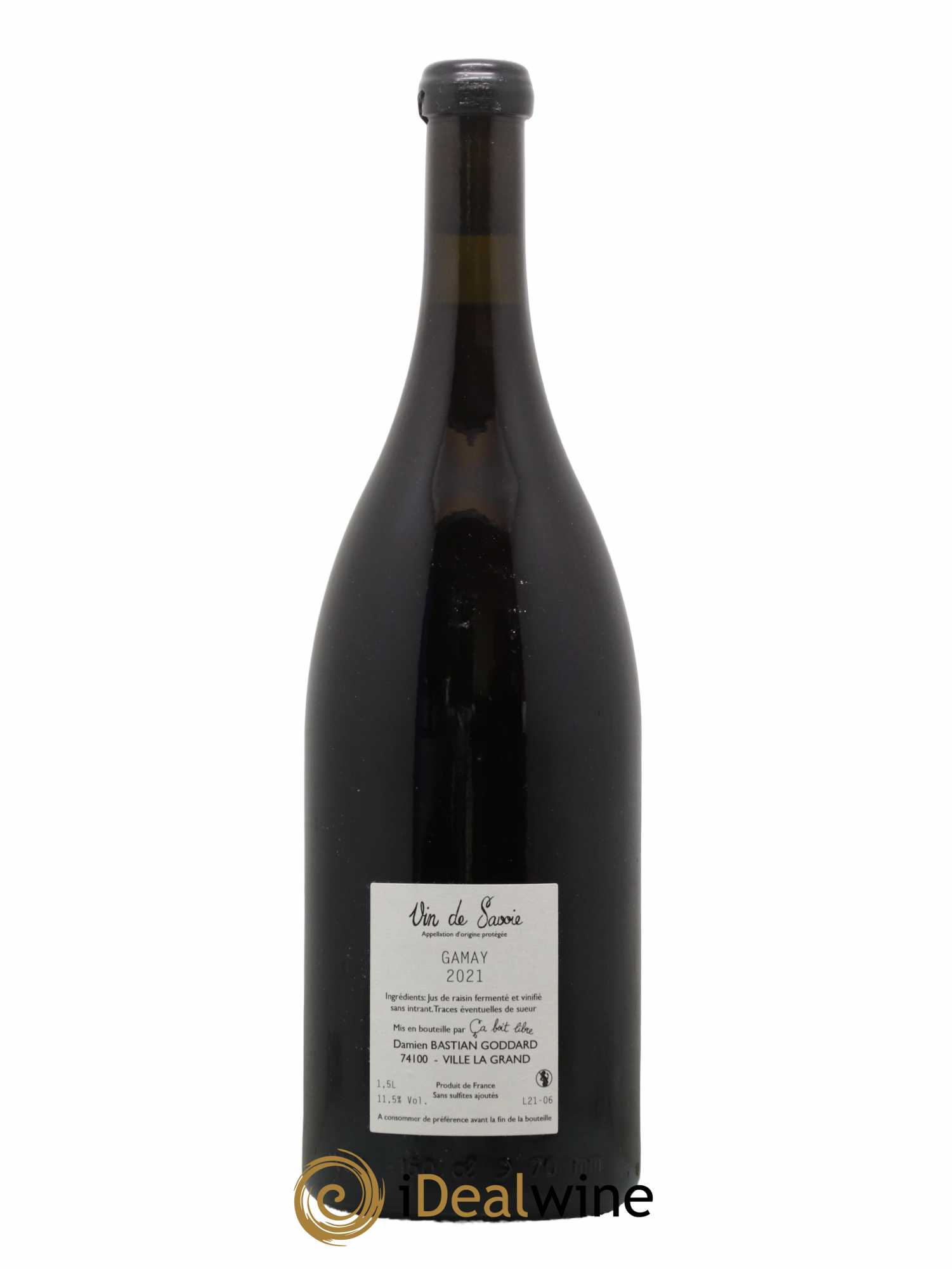 Vin de Savoie Gamay Ca boit libre ton Rouge de Soif Damien Bastian Goddard 2021 - Posten von 1 Magnum - 1