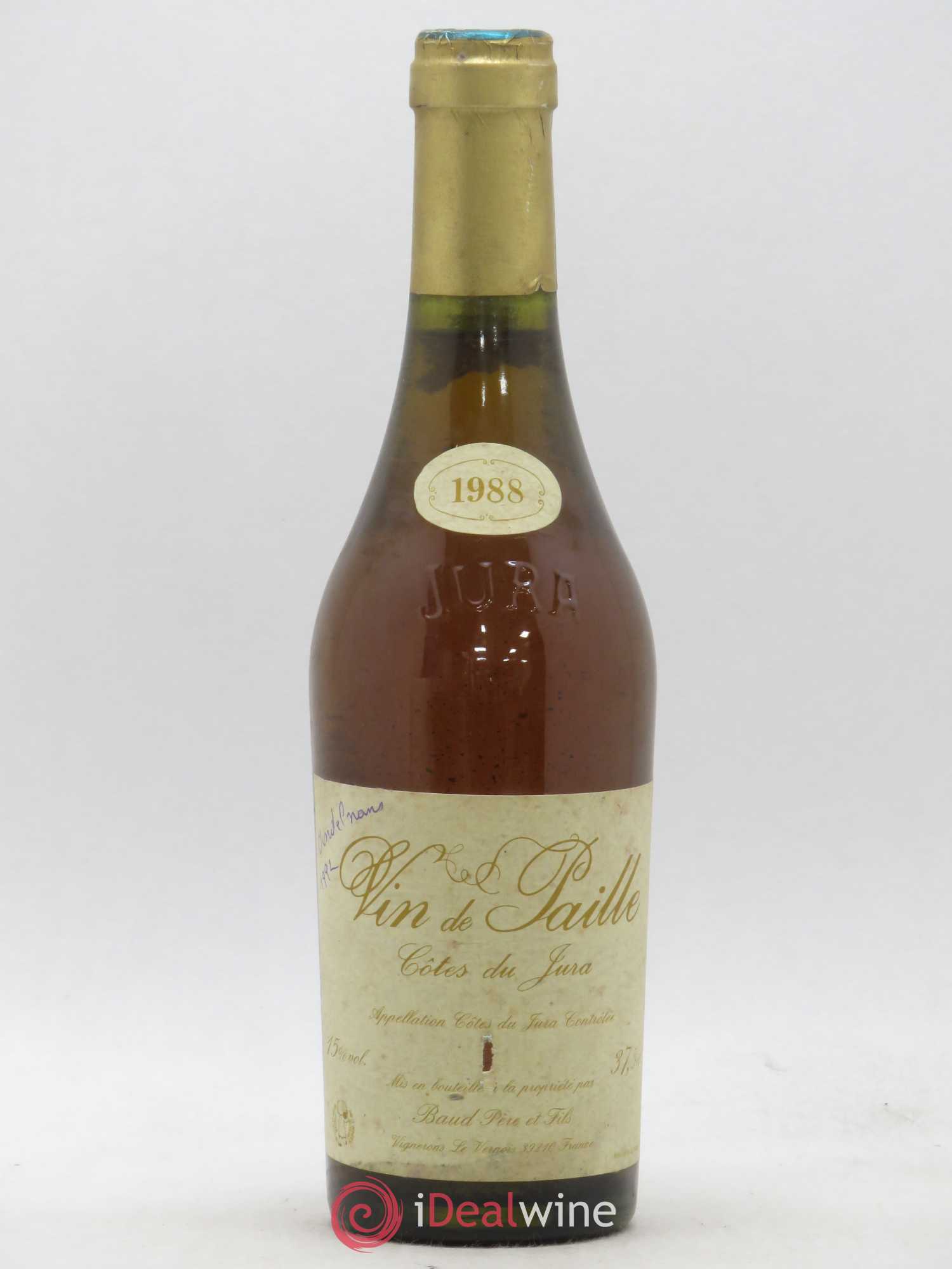 Côtes du Jura Vin de Paille Baud 1988 - Lot de 1 demi bouteille - 0