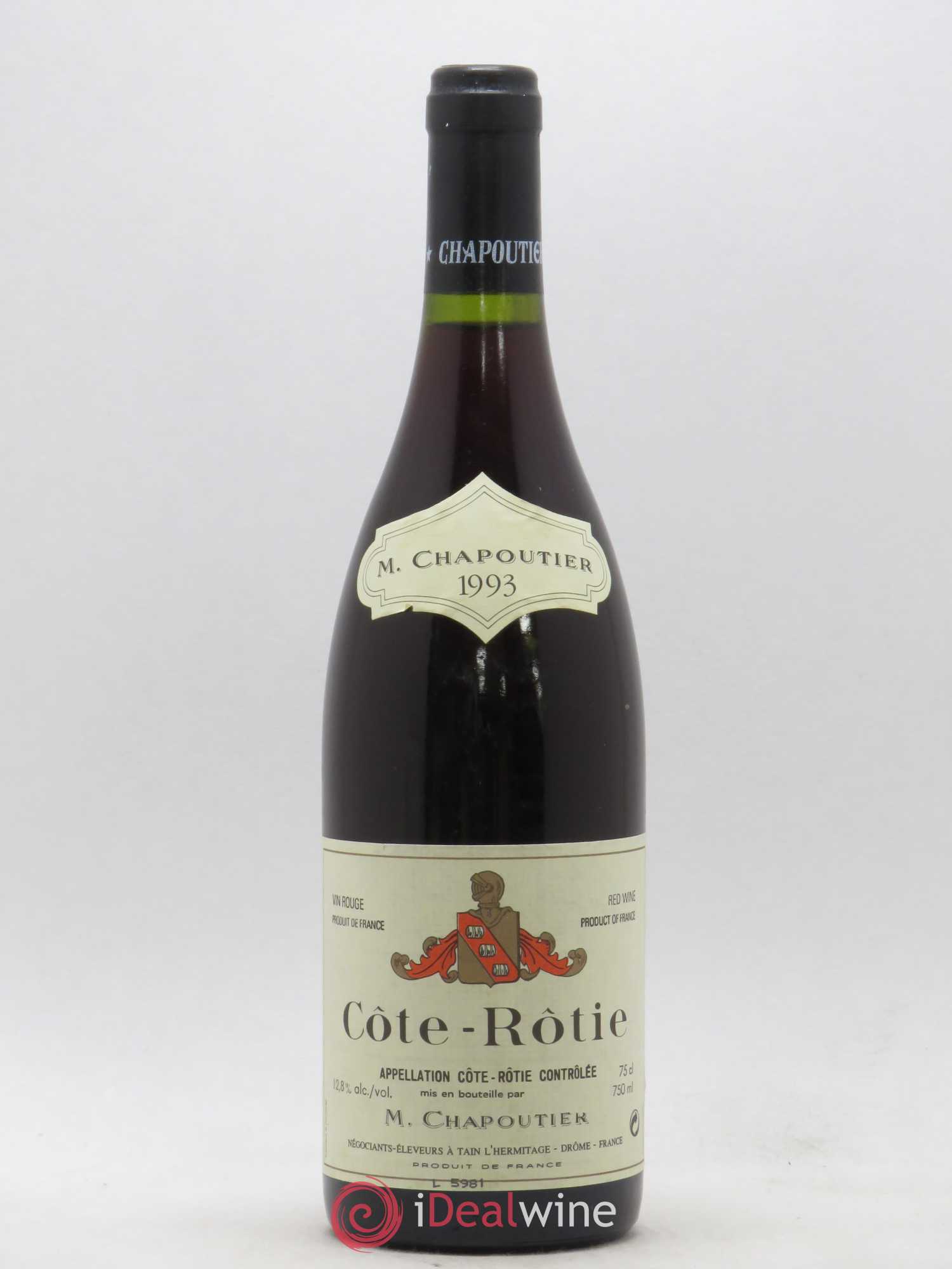 Côte-Rôtie Chapoutier 1993 - Lot of 1 bottle - 0