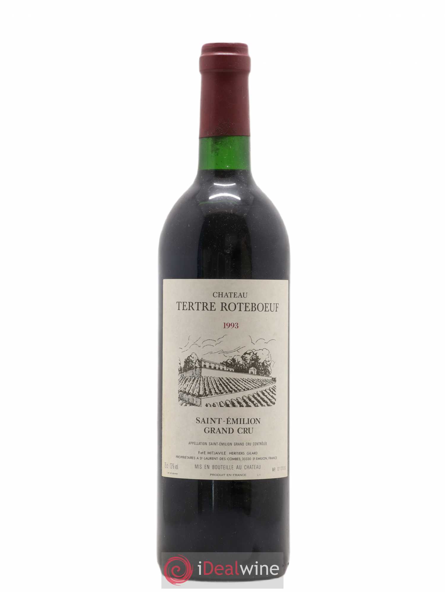 Château Tertre Roteboeuf 1993 - Lot de 1 bouteille - 0