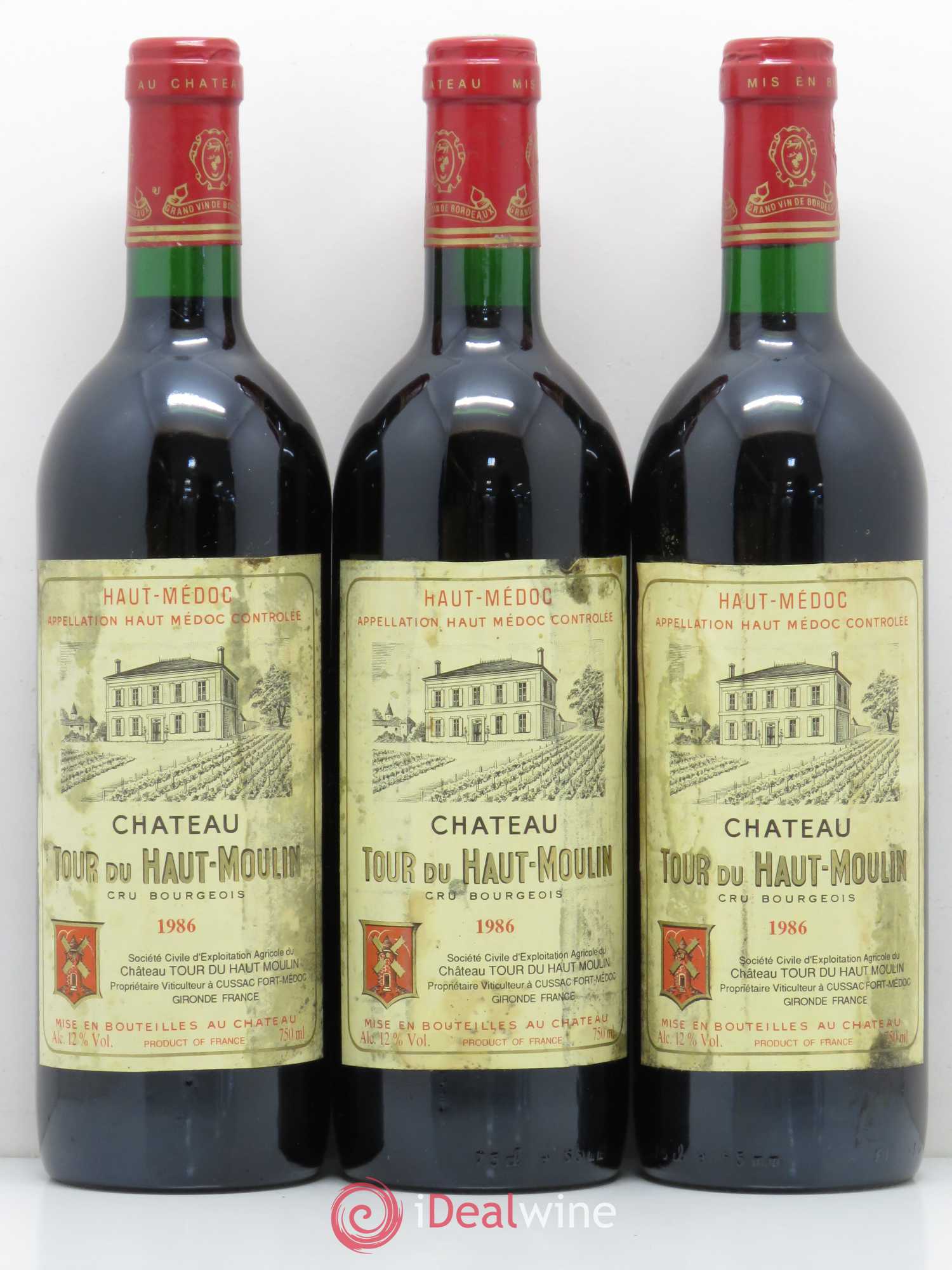 Château Tour du Haut Moulin Cru Bourgeois 1986 - Lot de 6 bouteilles - 2