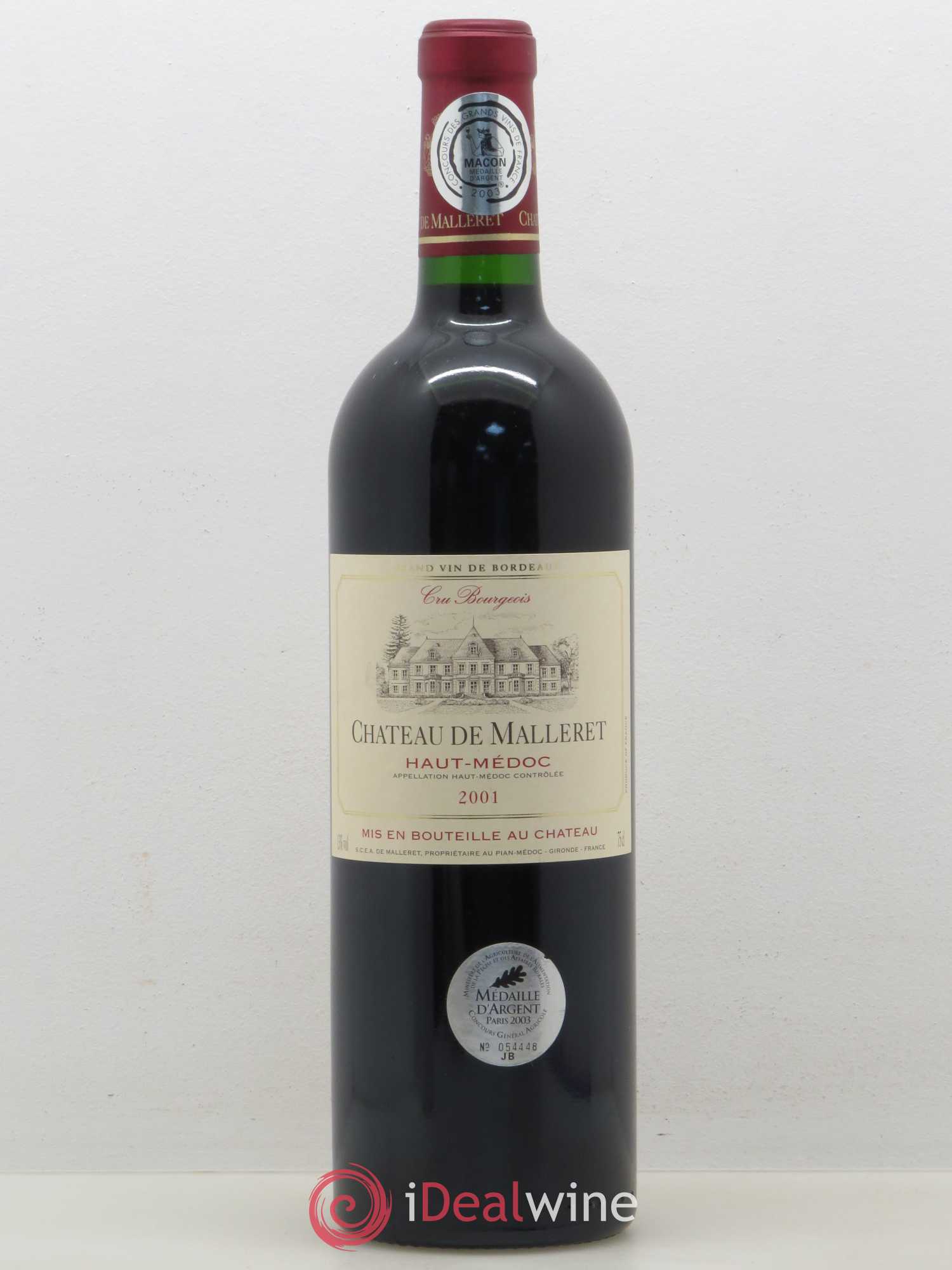 Château de Malleret Cru Bourgeois 2001 - Lot de 1 bouteille - 0