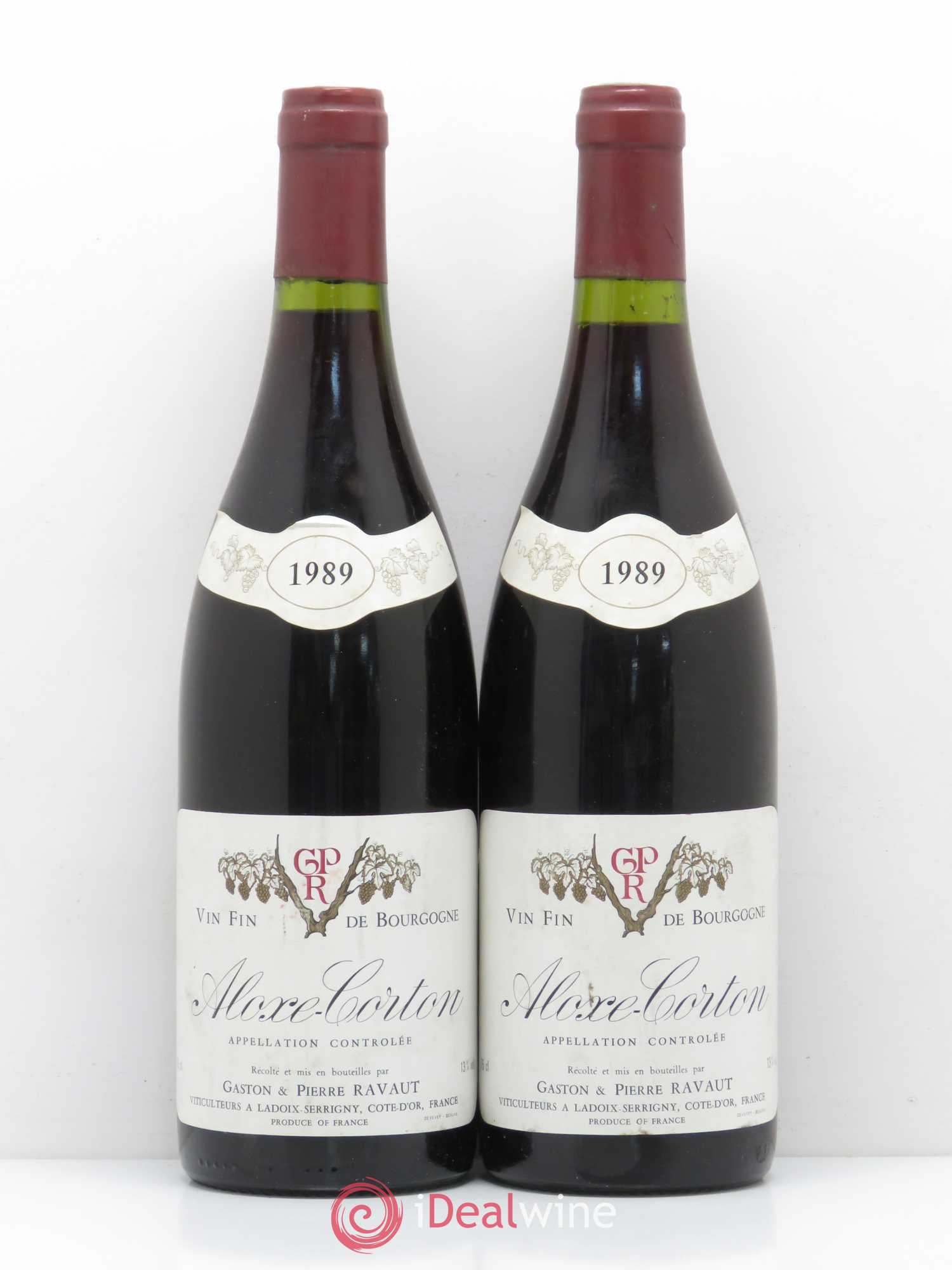 Aloxe-Corton Domaine Gaston et Pierre Ravaut 1989 - Lot de 2 bouteilles - 0