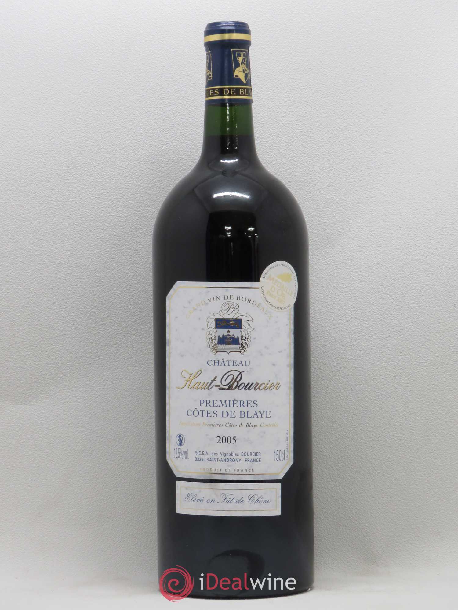 Premières-Côtes-de-Blaye (Blaye-Côtes-de-Bordeaux) Château Haut Bourcier 2005 - Lot of 1 magnum - 0