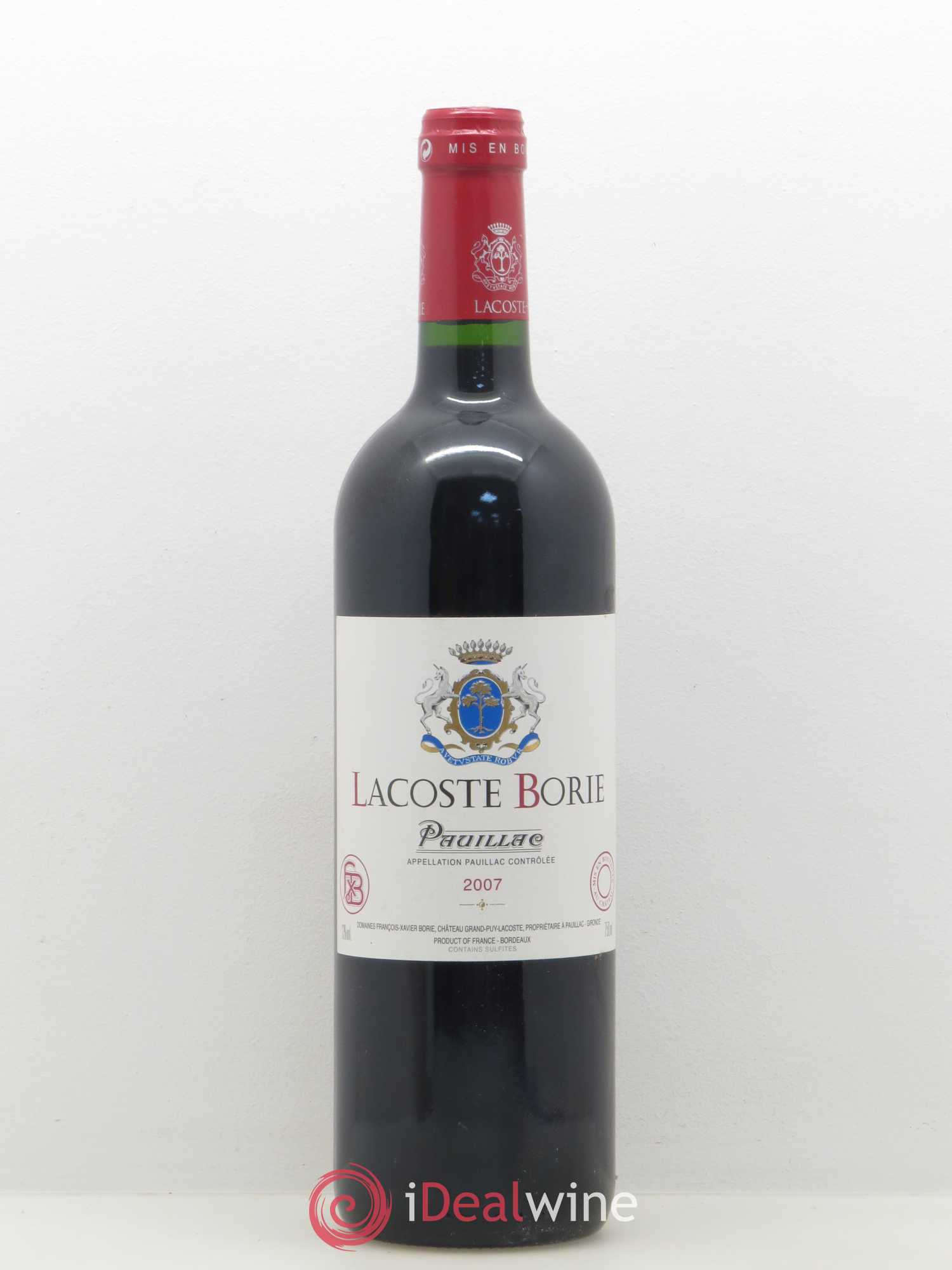 Lacoste Borie 2007 - Lot de 1 bouteille - 0