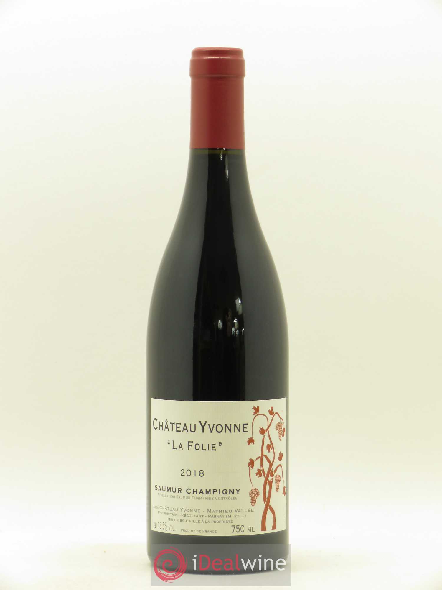 Saumur-Champigny La Folie Château Yvonne  (ohne Mindestpreis) 2018 - Posten von 1 Flasche - 0