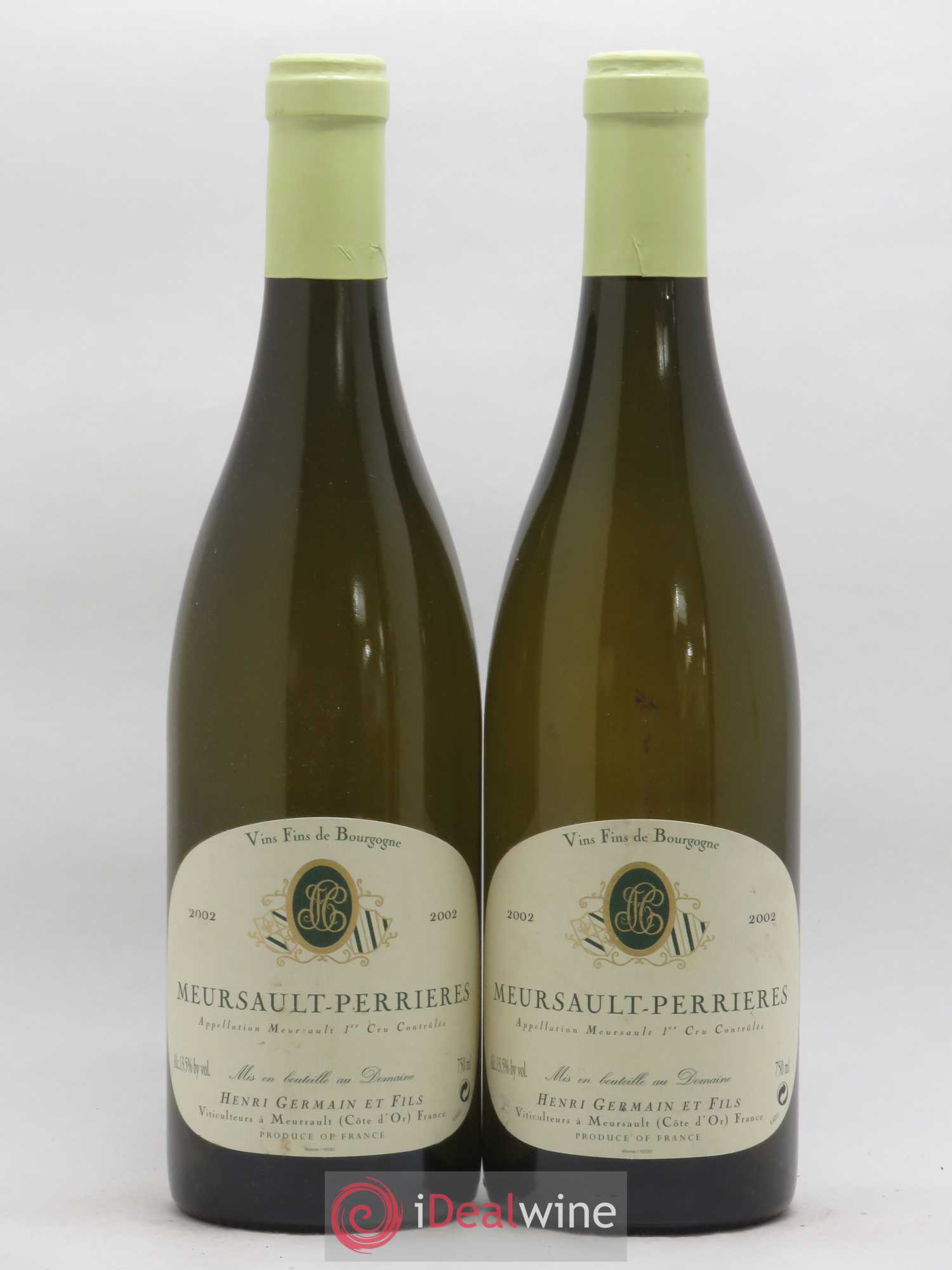 Meursault 1er Cru Perrières Henri Germain 2002 - Lot de 2 bouteilles - 0