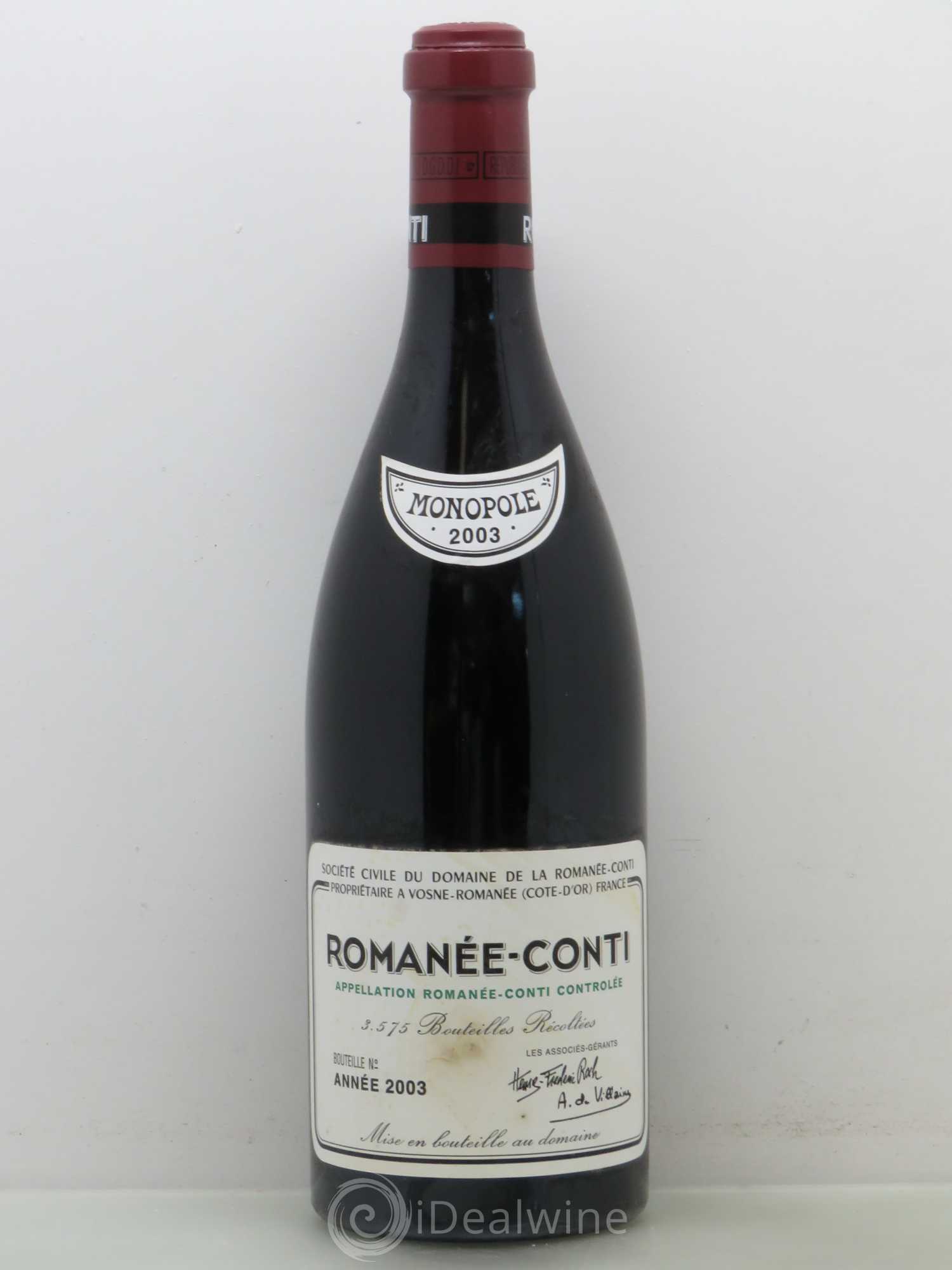 Romanée-Conti Grand Cru Domaine de la Romanée-Conti 2003 - Lot of 1 bottle - 0