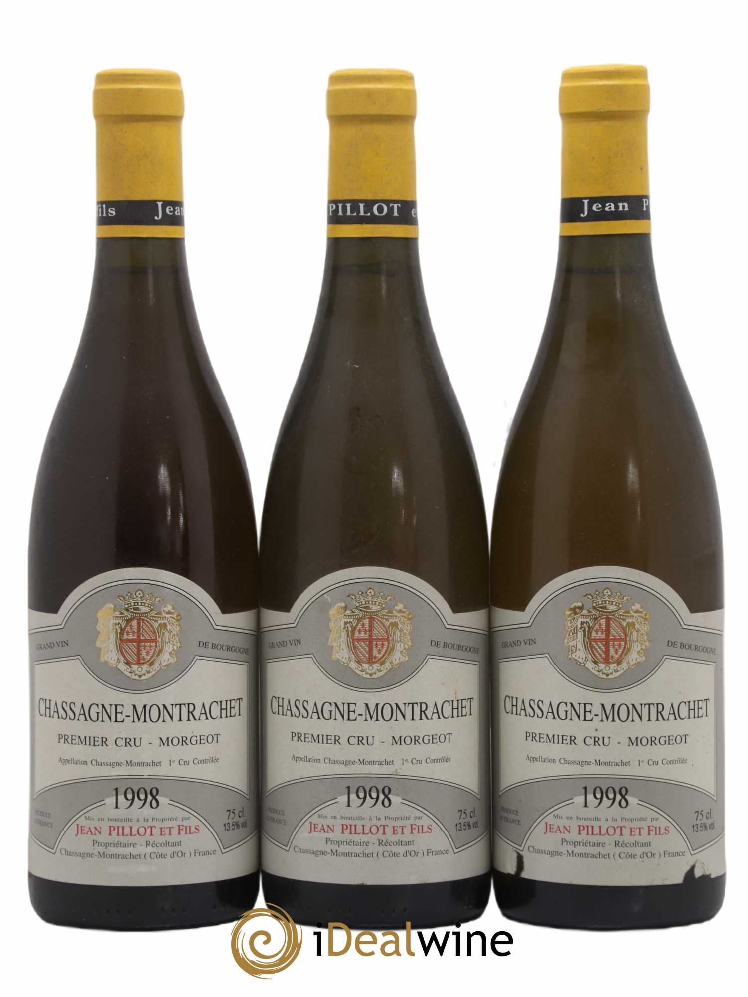 Chassagne-Montrachet 1er Cru Morgeot Jean Pillot & Fils 1998 - Lot of 3 bottles - 0