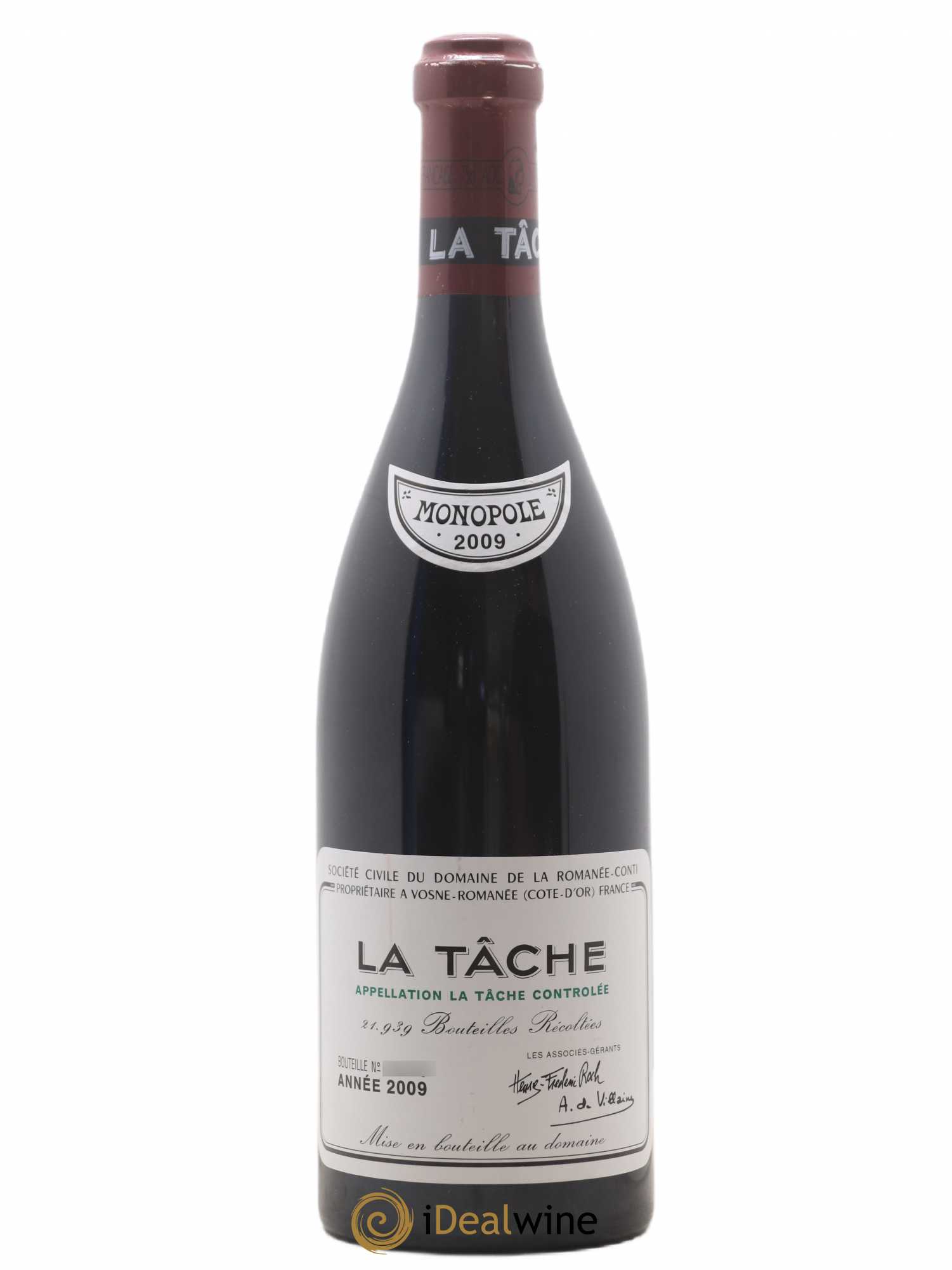 La Tâche Grand Cru Domaine de la Romanée-Conti 2009 - Lot of 1 bottle - 0