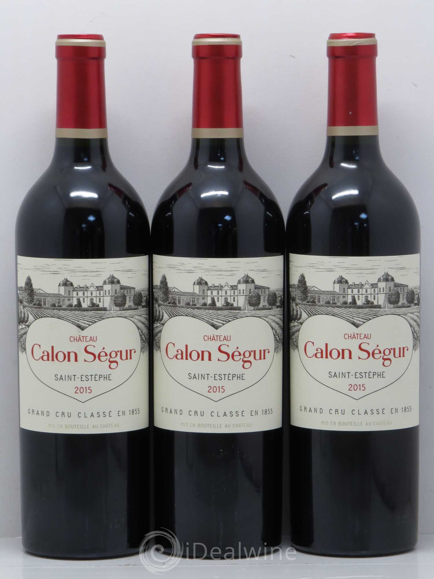 Château Calon Ségur 3ème Grand Cru Classé 2015 - Lot of 3 bottles - 0