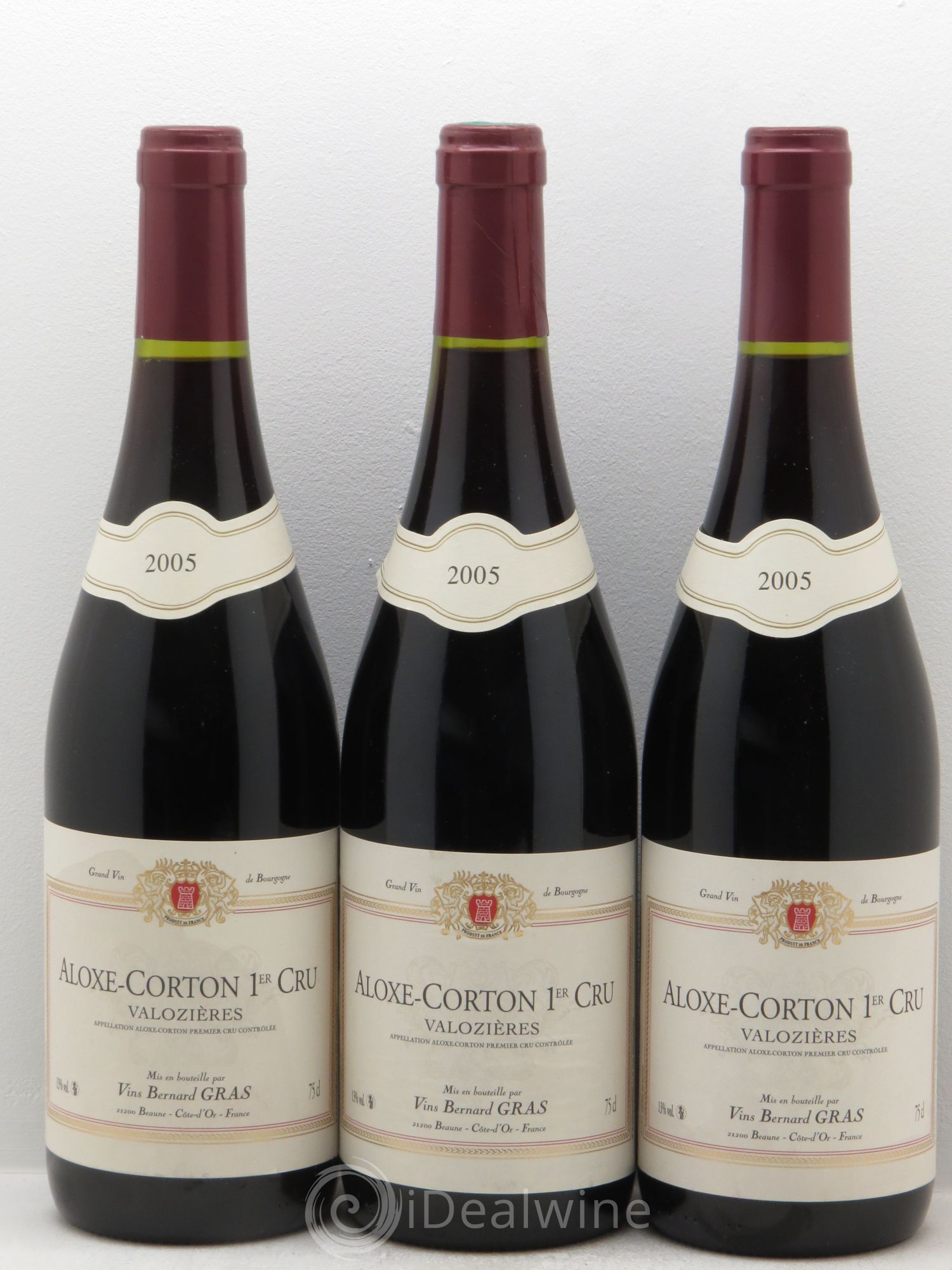 Aloxe-Corton 1er Cru Bernard Gras (sans prix de réserve) 2005 - Lot de 3 bouteilles - 0