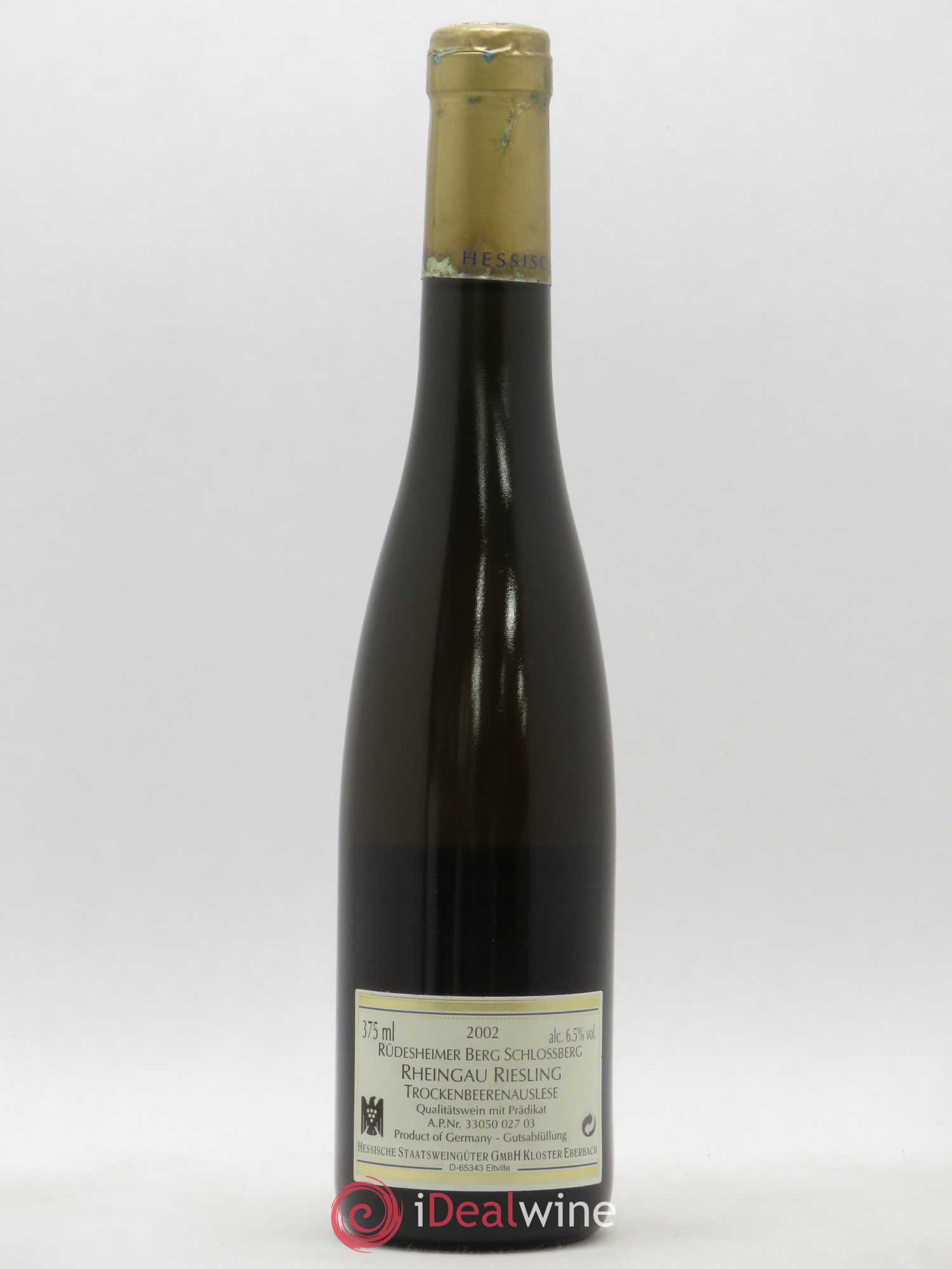 Riesling Rudesheimer Berg Schlossberg Trockenbeerenauslese Kloster Eberbach 2002 - Posten von 1 Demi-Flasche - 1