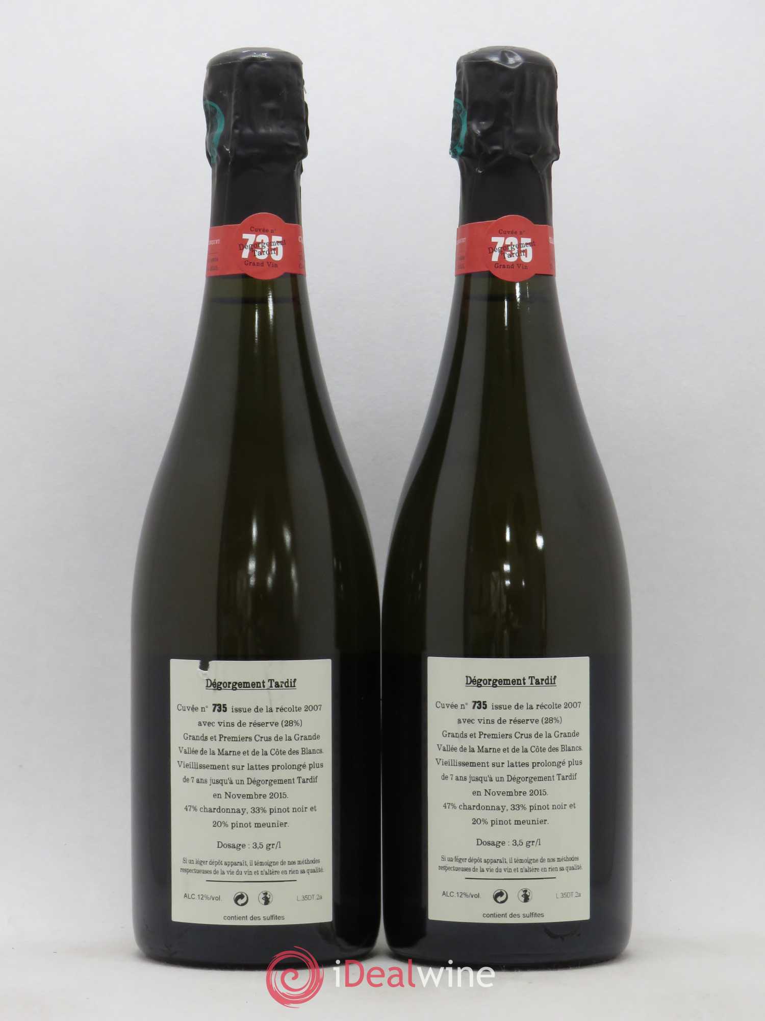 Cuvée 735 DT (Dégorgement Tardif) Extra Brut Jacquesson - Lot of 2 bottles - 1