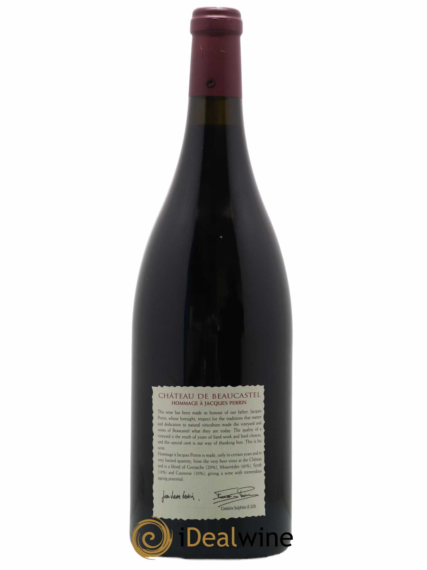 Châteauneuf-du-Pape Château de Château de Beaucastel Hommage à Jacques Perrin Famille Perrin 2004 - Lot de 1 magnum - 1