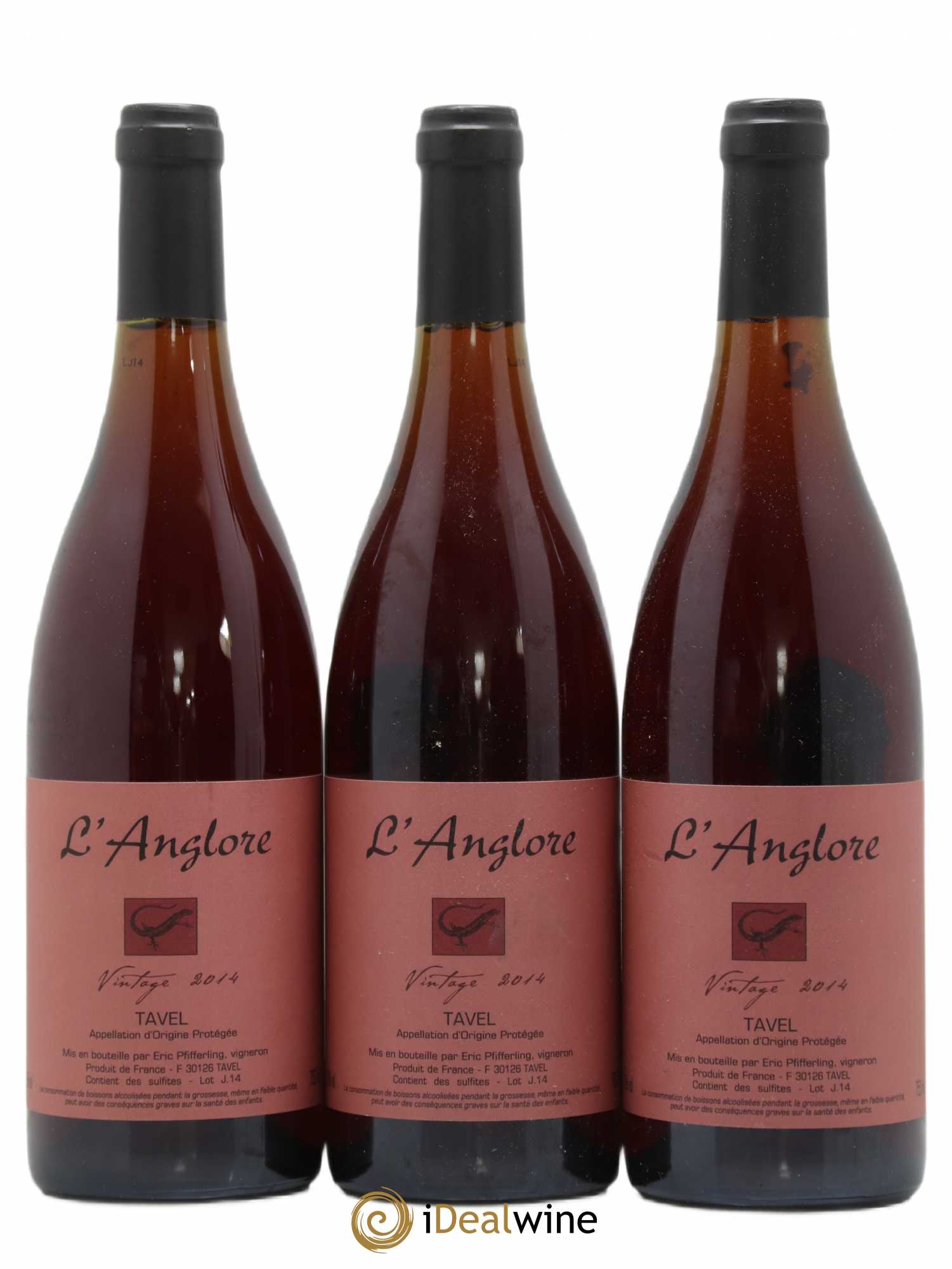 Tavel Vintage L'Anglore 2014 - Lot de 3 bouteilles - 0